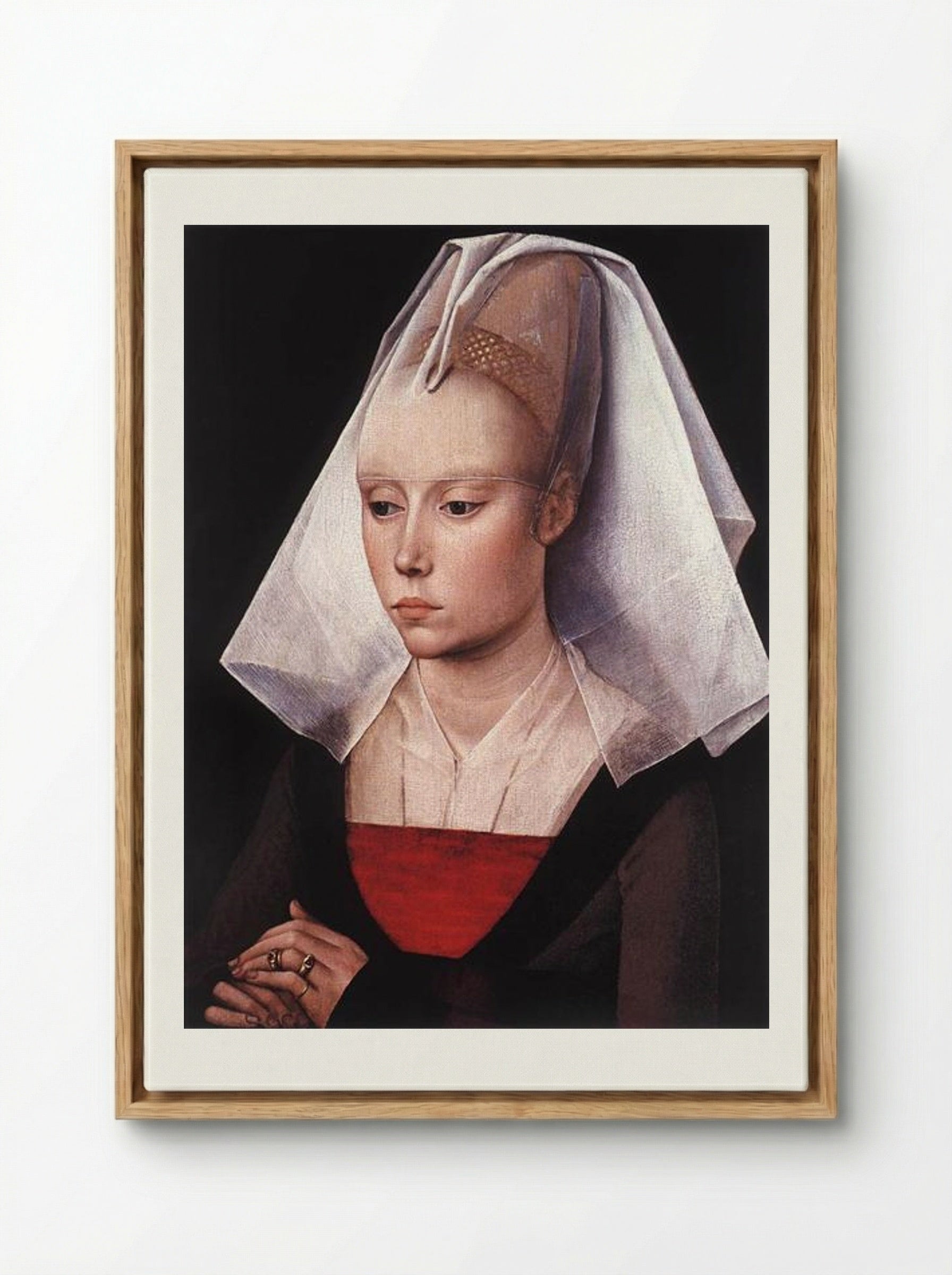 Portrait of a Woman - Rogier van der Weyden - Framed Canvas Wood