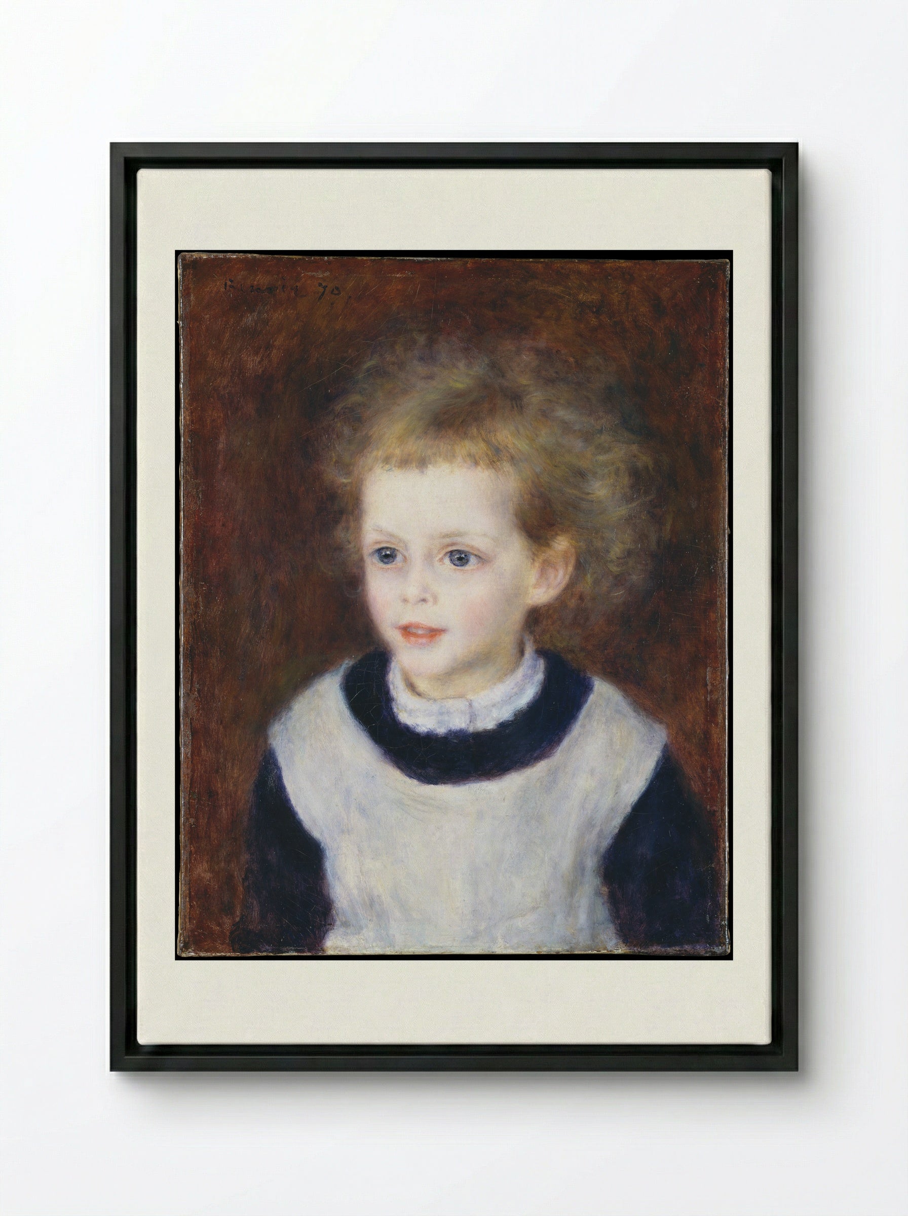 Marguerite-Thérèse (Margot) Berard - Auguste Renoir - Framed Canvas Black