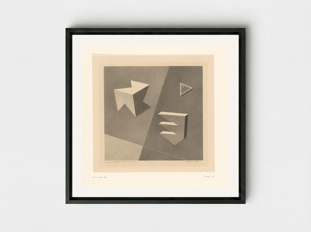 Zwevende objecten - Ger Gerrits - Framed Canvas Black
