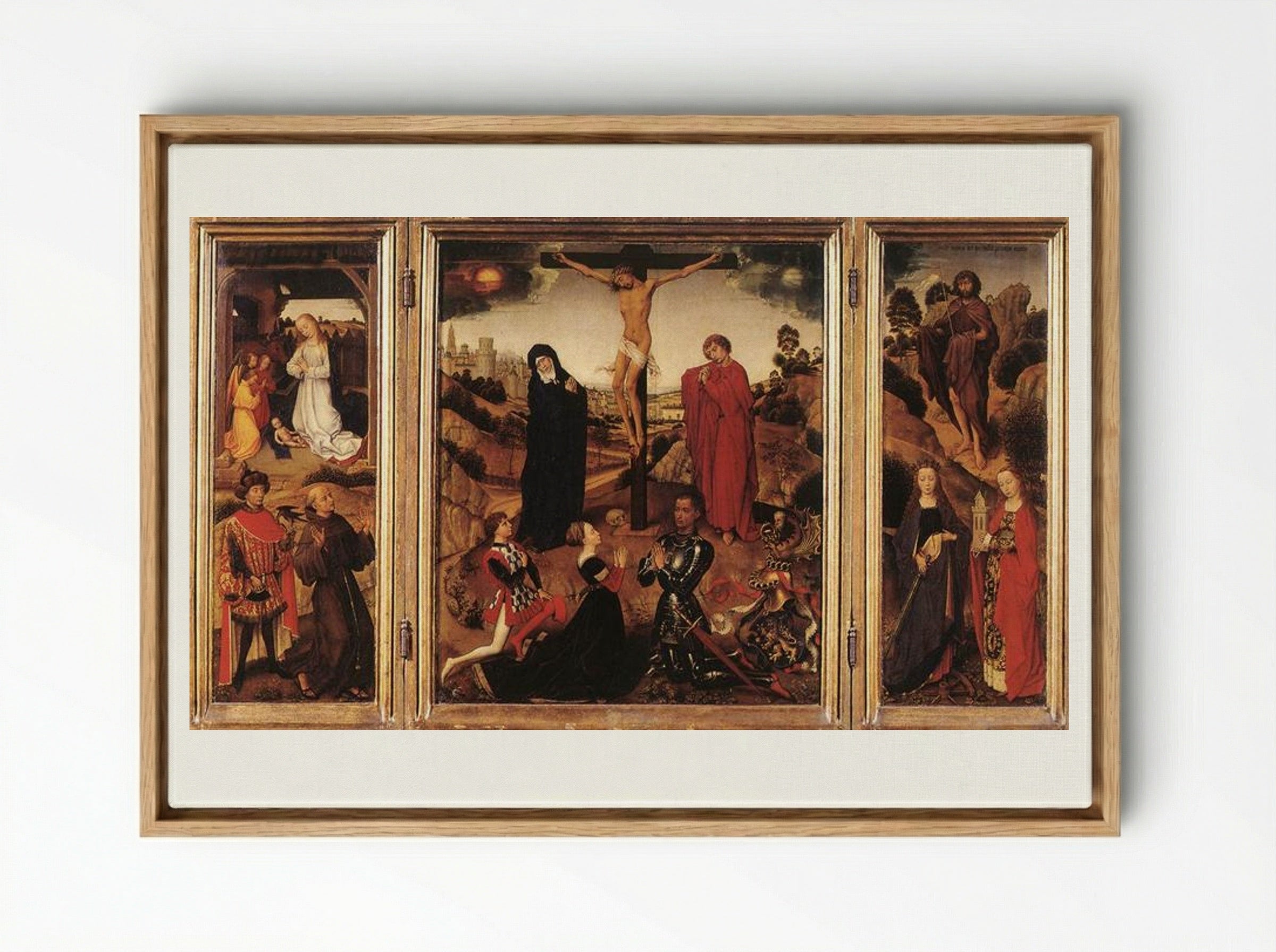 Sforza Triptych - Rogier van der Weyden - Framed Canvas Wood