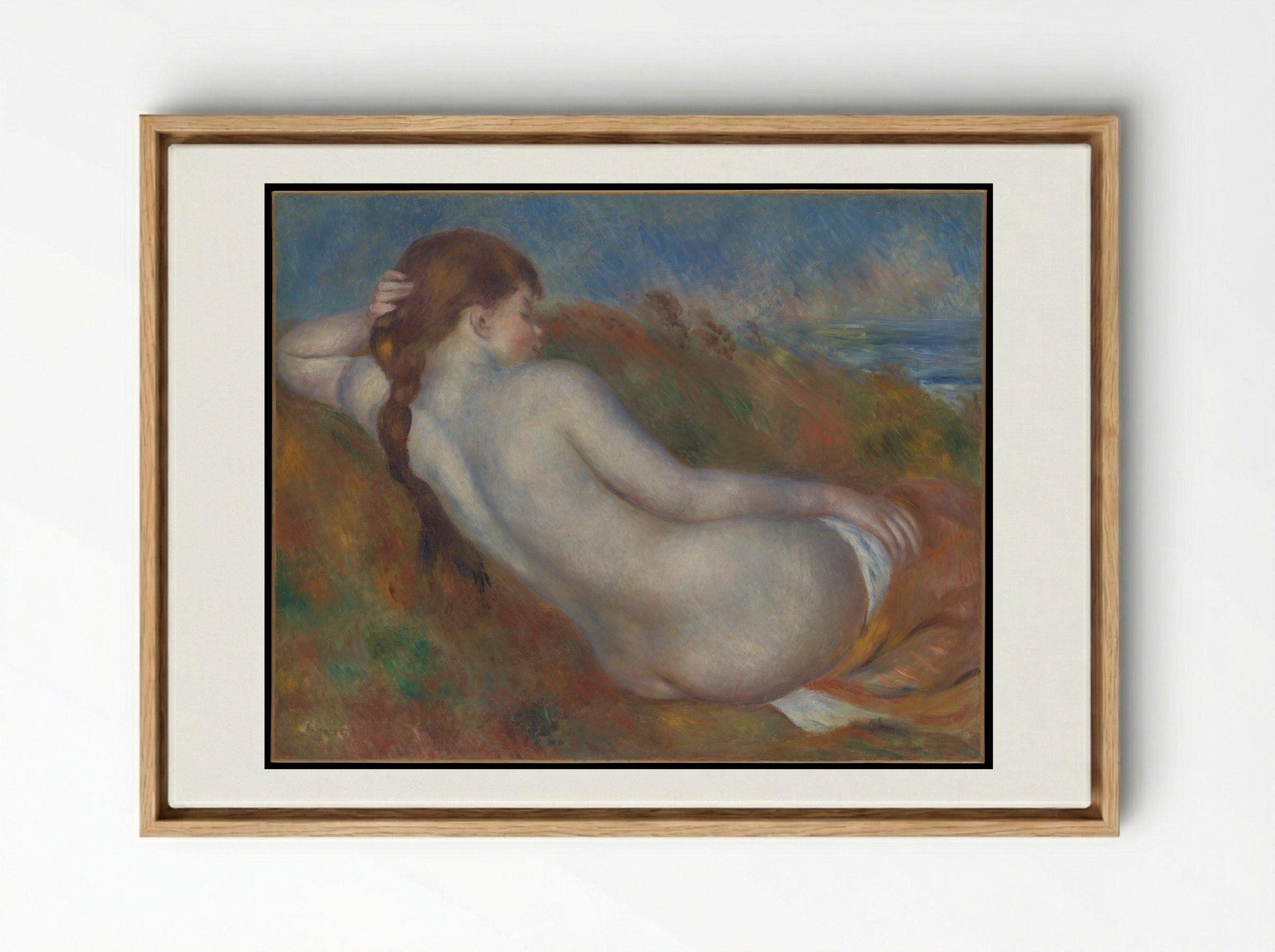 Reclining Nude - Pierre-Auguste Renoir - Framed Canvas Wood
