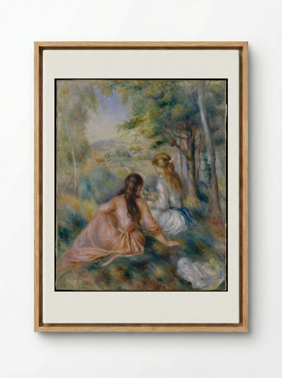 In the Meadow - Auguste Renoir - Framed Canvas Wood