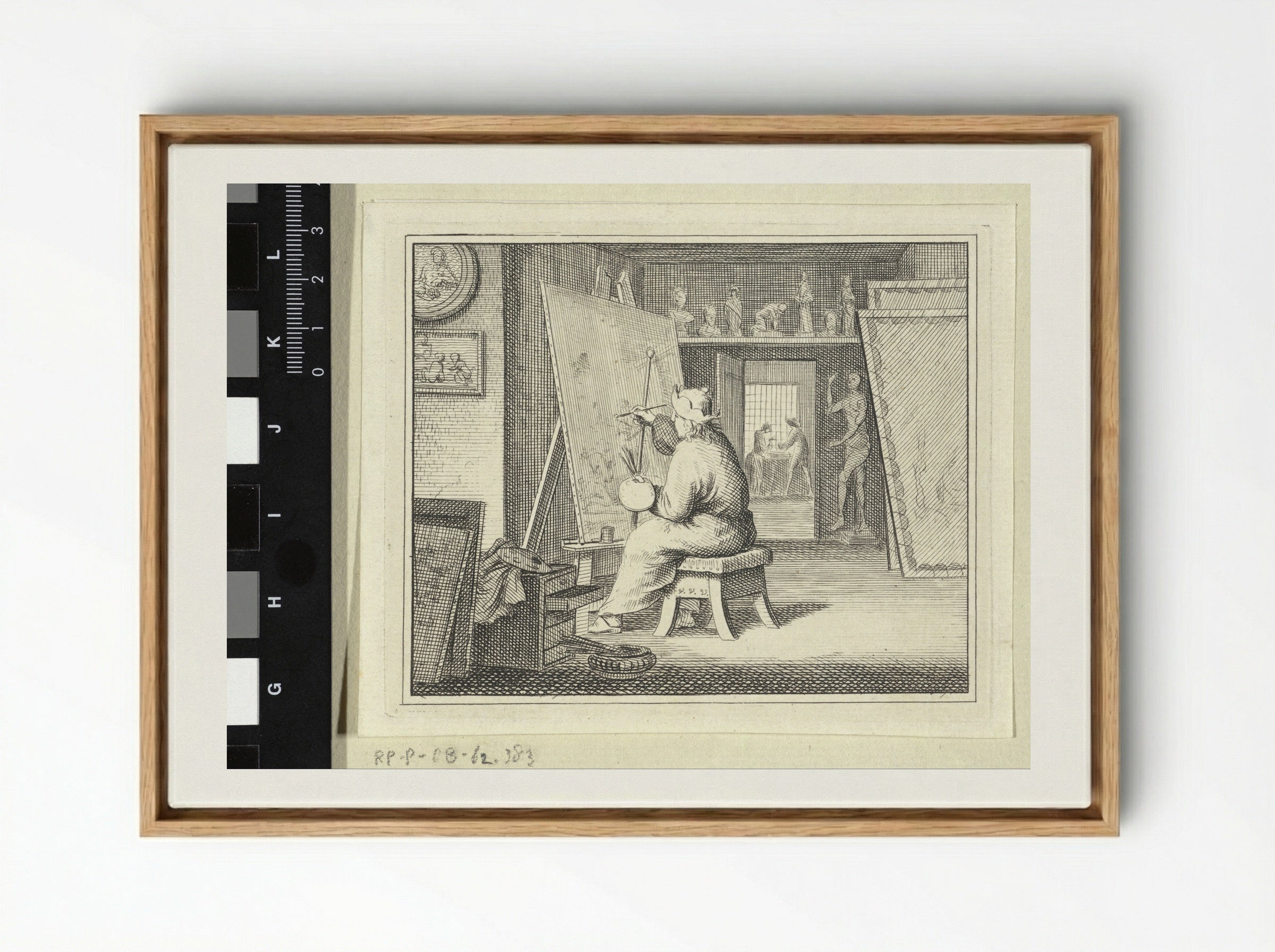 Schilder in zijn atelier - Vincent Laurensz. van der Vinne (II) - Framed Canvas Wood