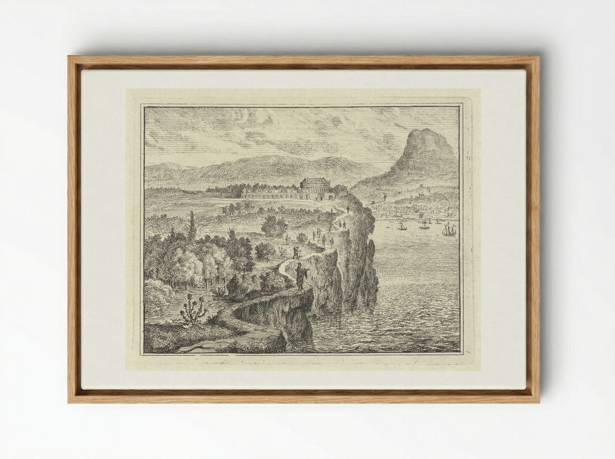 Pad langs kliffen - Vincent Laurensz. van der Vinne (II) - Framed Canvas Wood