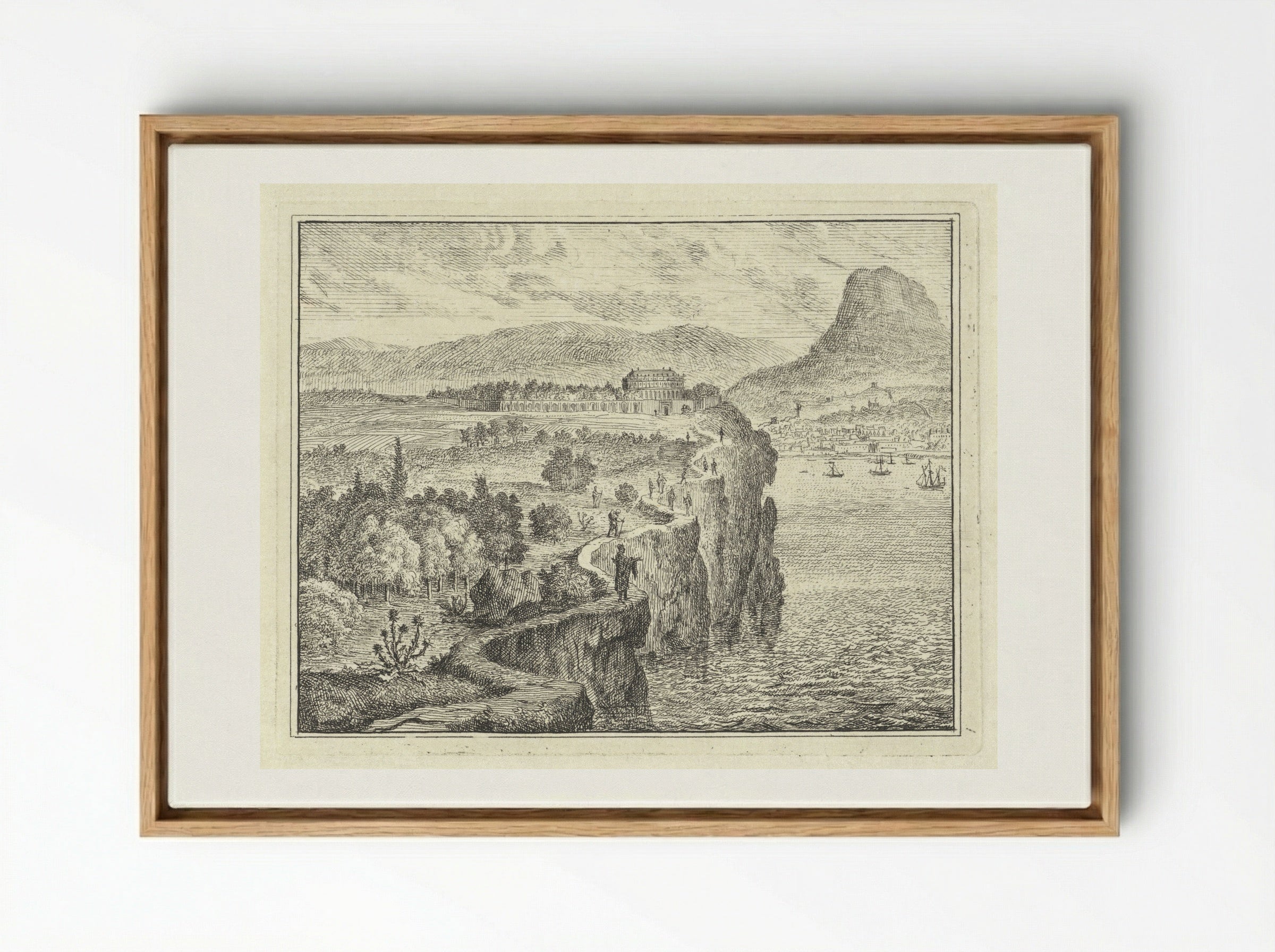 Pad langs kliffen - Vincent Laurensz. van der Vinne (II) - Framed Canvas Wood