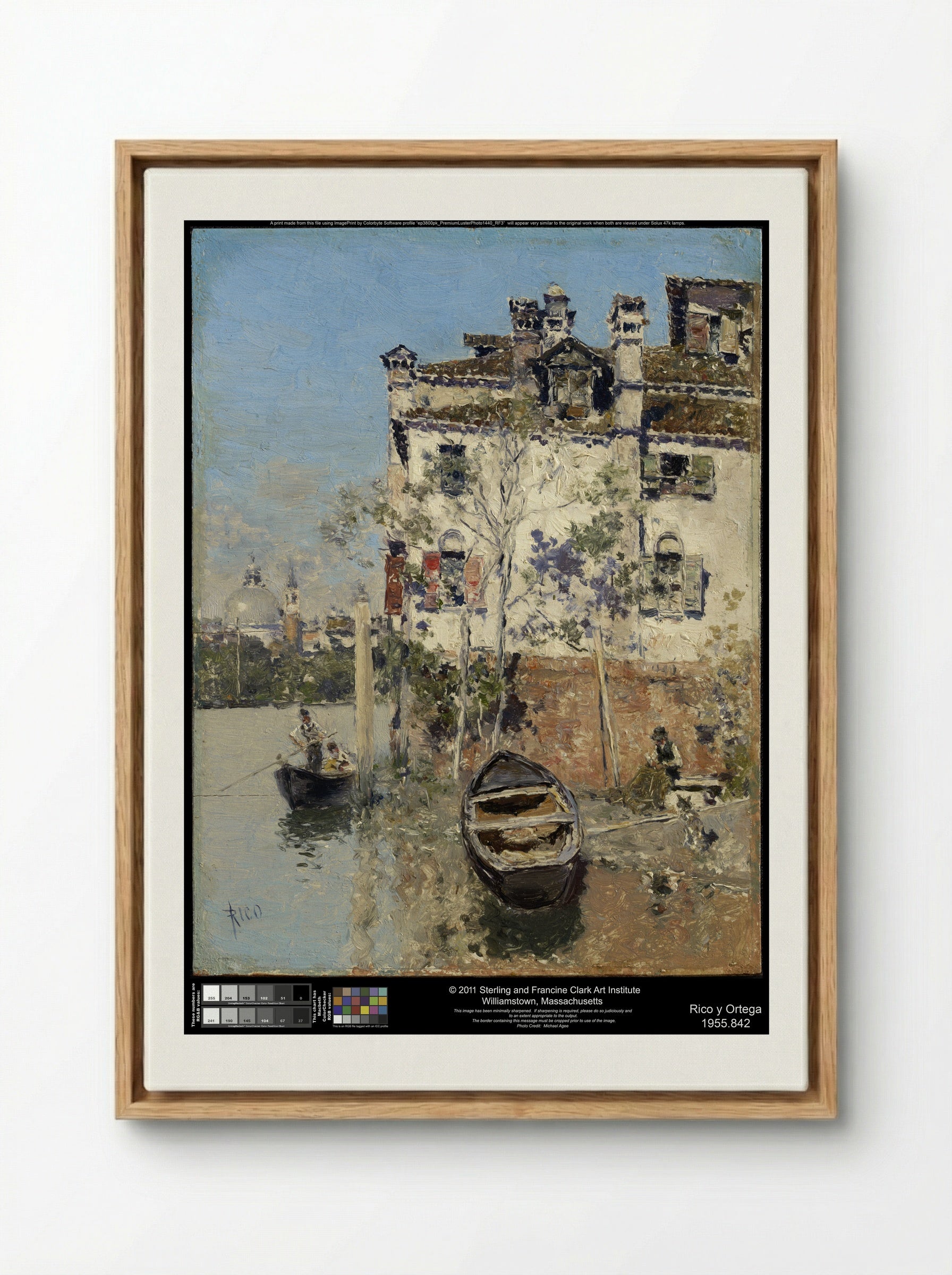 A Canal in Venice - Martín Rico y Ortega - Framed Canvas Wood