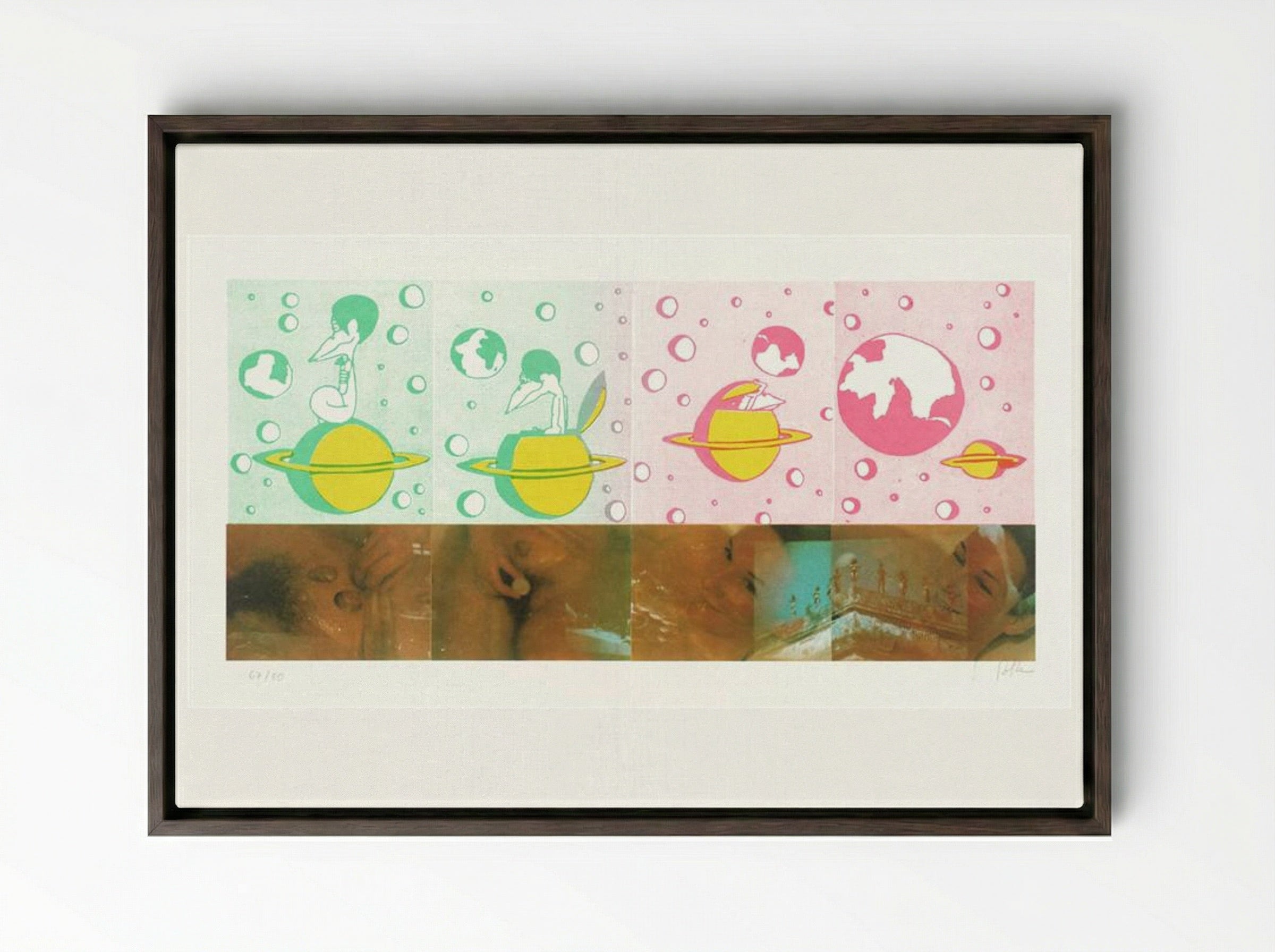 Hallo Shiva - Sigmar Polke - Framed Canvas Dark Wood