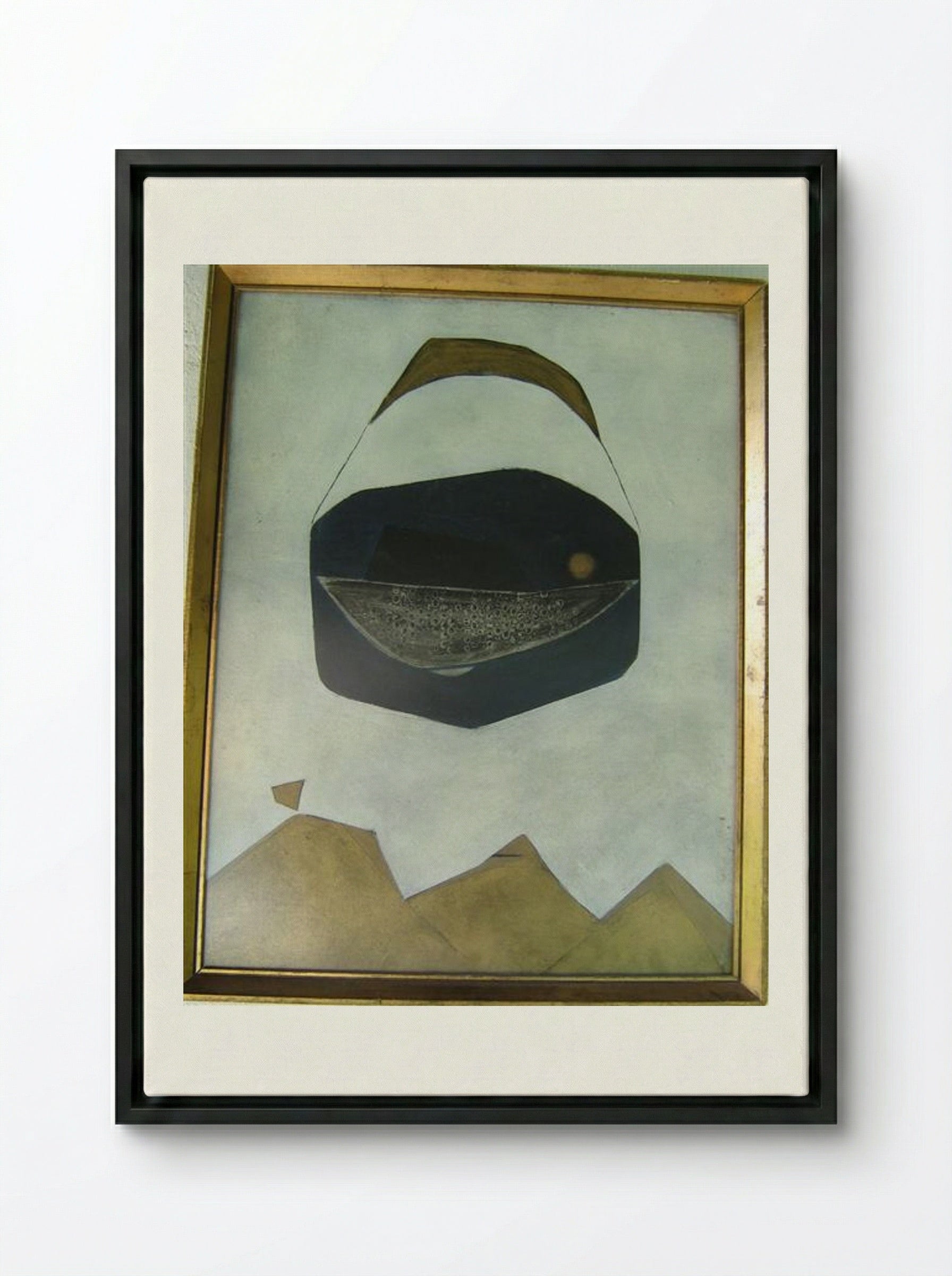 Jonas and the Whale - Endre Bálint - Framed Canvas Black