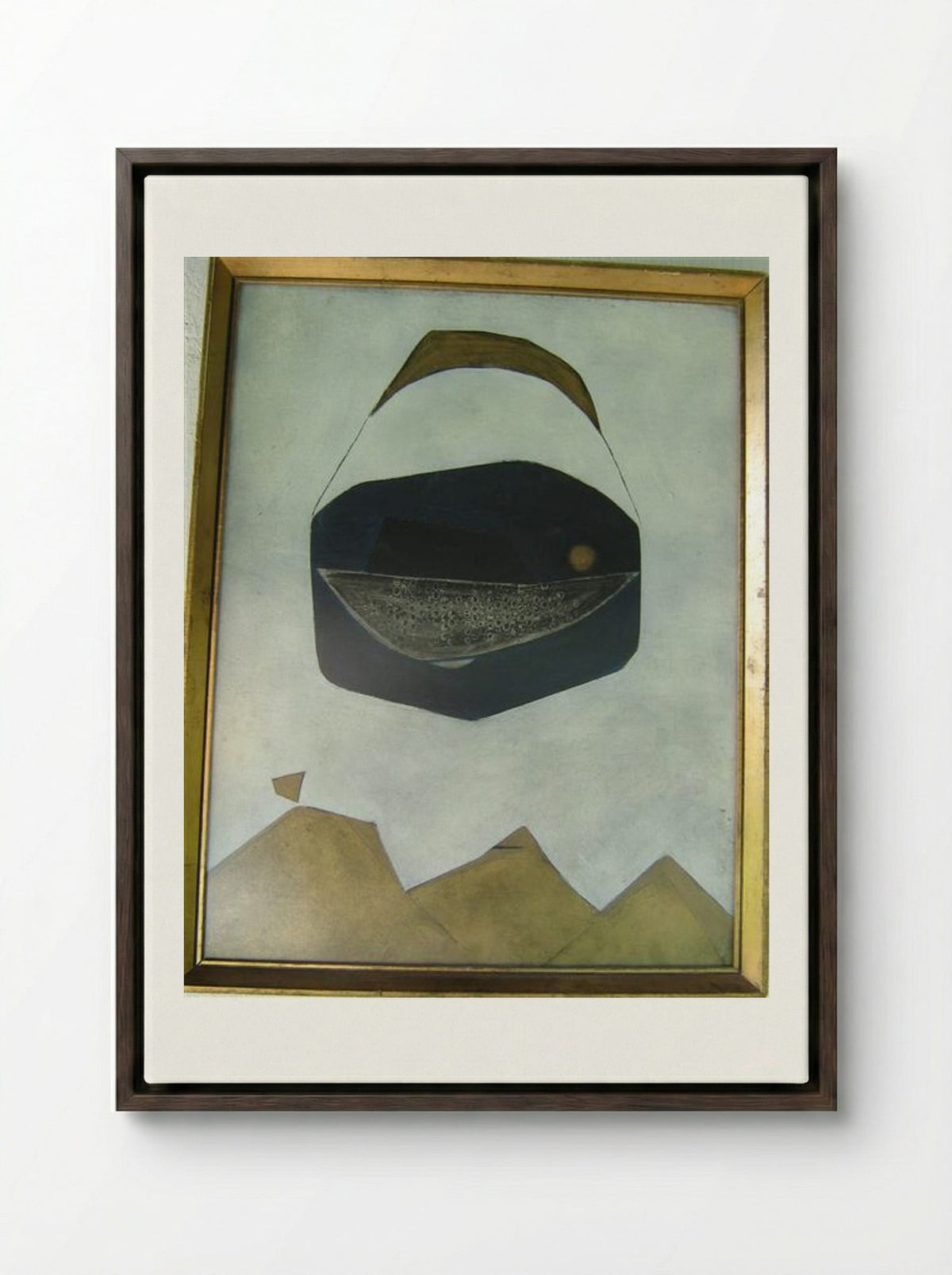 Jonas and the Whale - Endre Bálint - Framed Canvas Dark Wood