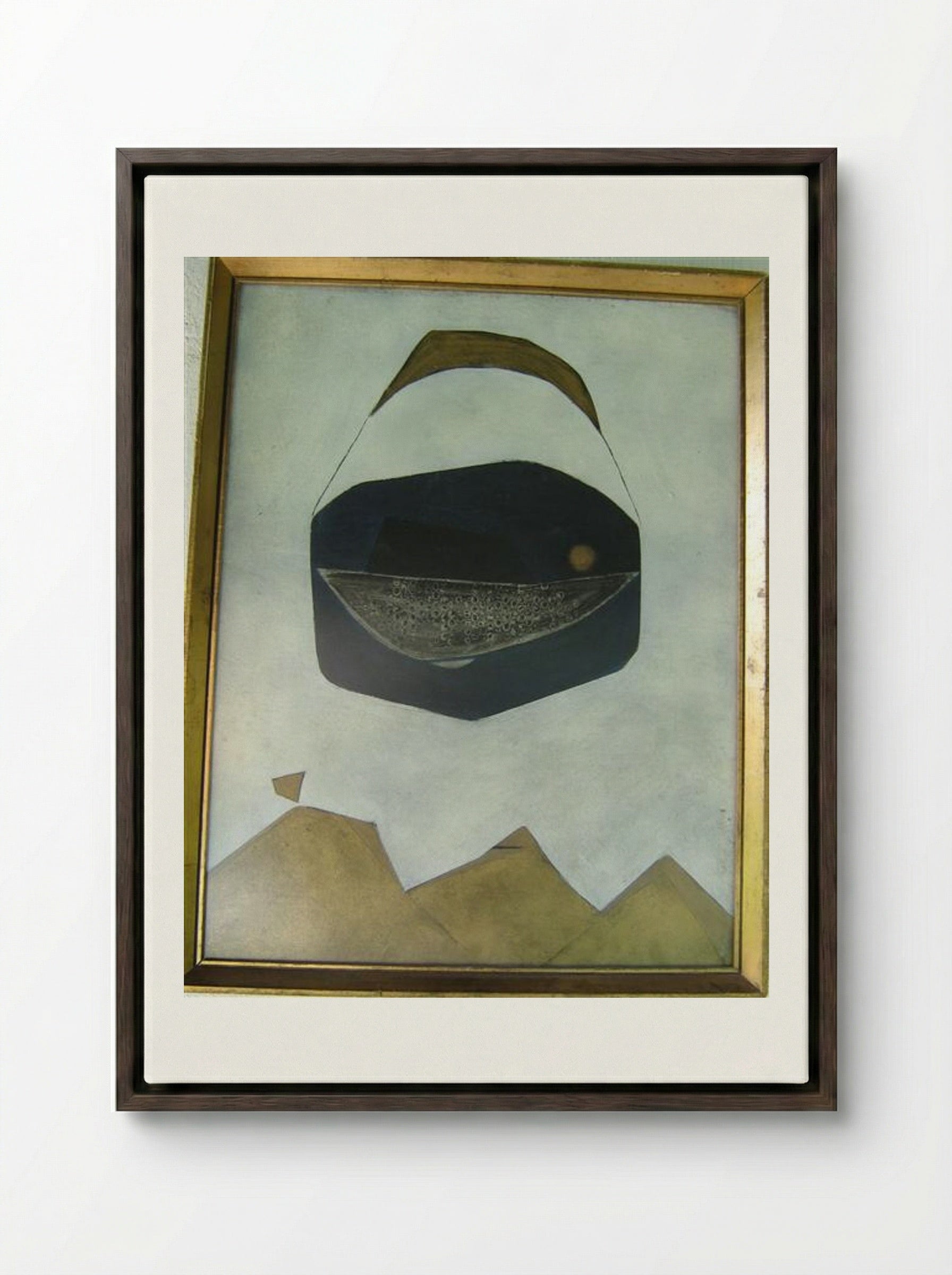 Jonas and the Whale - Endre Bálint - Framed Canvas Dark Wood