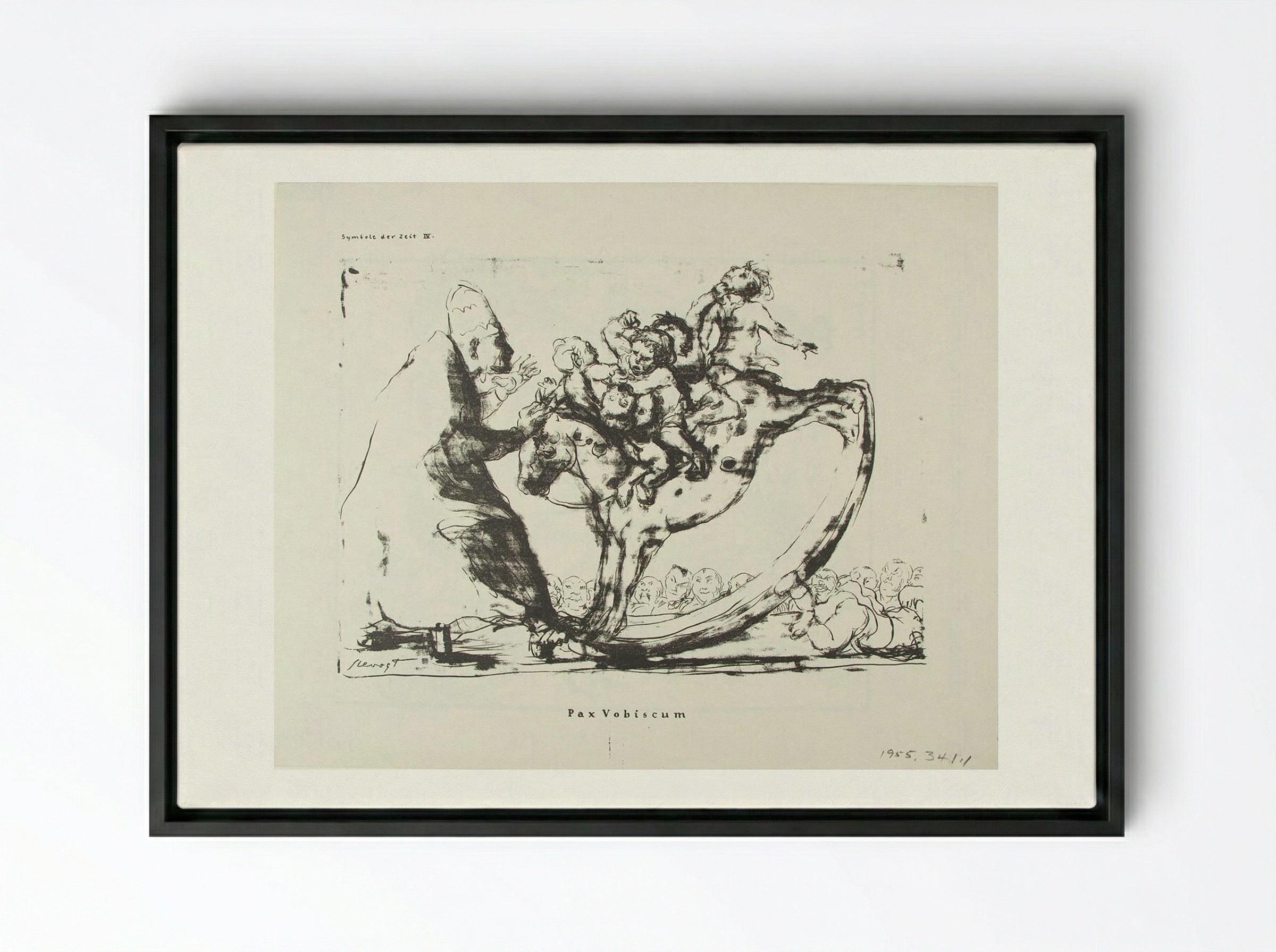 Pax Vobiscum - Max Slevogt - Framed Canvas Black