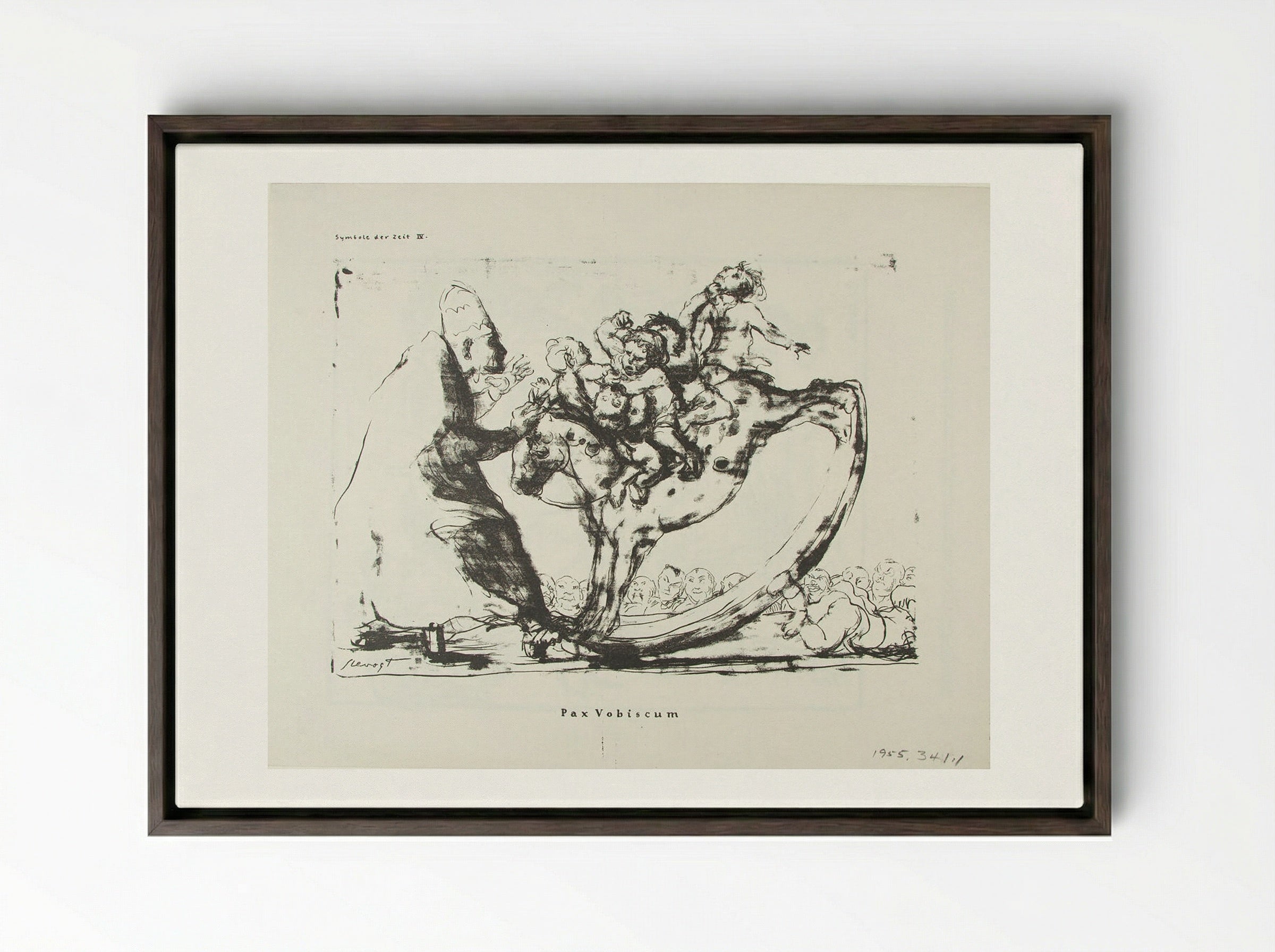 Pax Vobiscum - Max Slevogt - Framed Canvas Dark Wood
