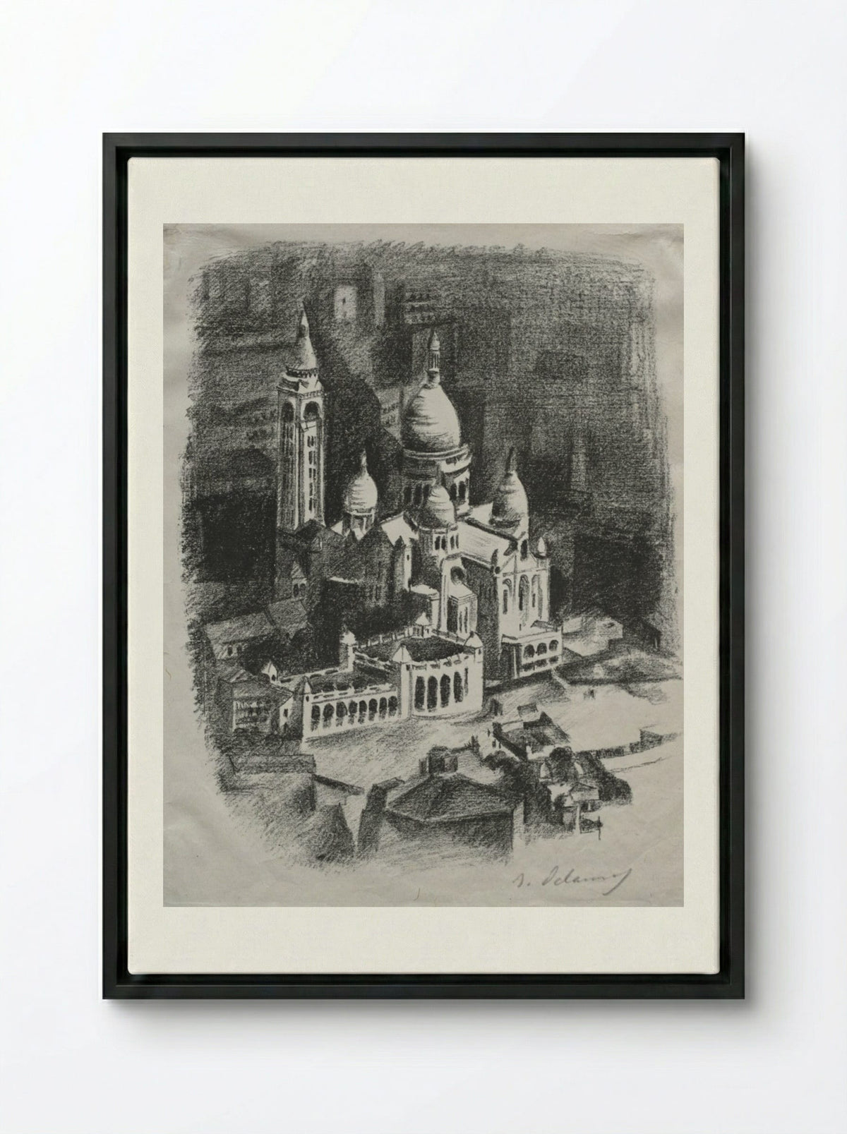 Allo Paris: Frontispiece - Robert Delaunay - Framed Canvas Black