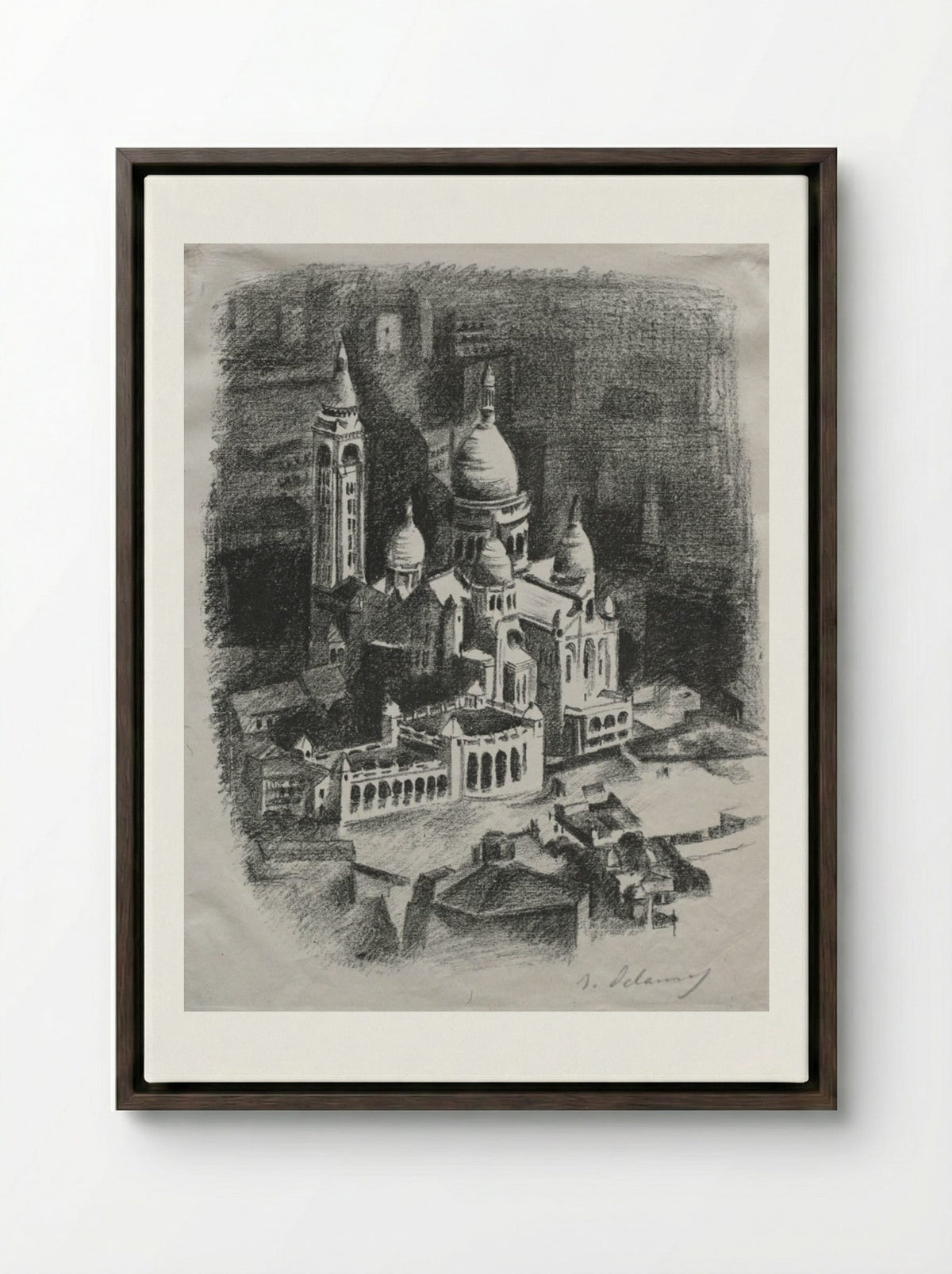 Allo Paris: Frontispiece - Robert Delaunay - Framed Canvas Dark Wood