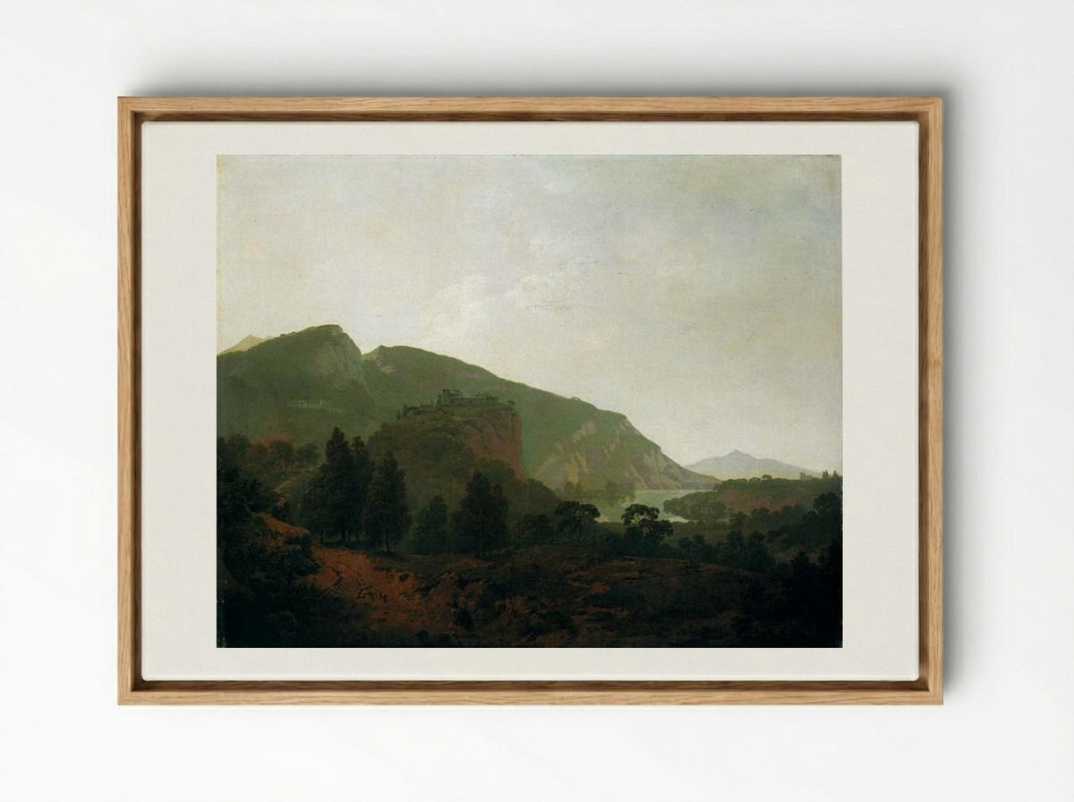 Italian Landscape - Joseph Wright of Derby - Framed Canvas Wood