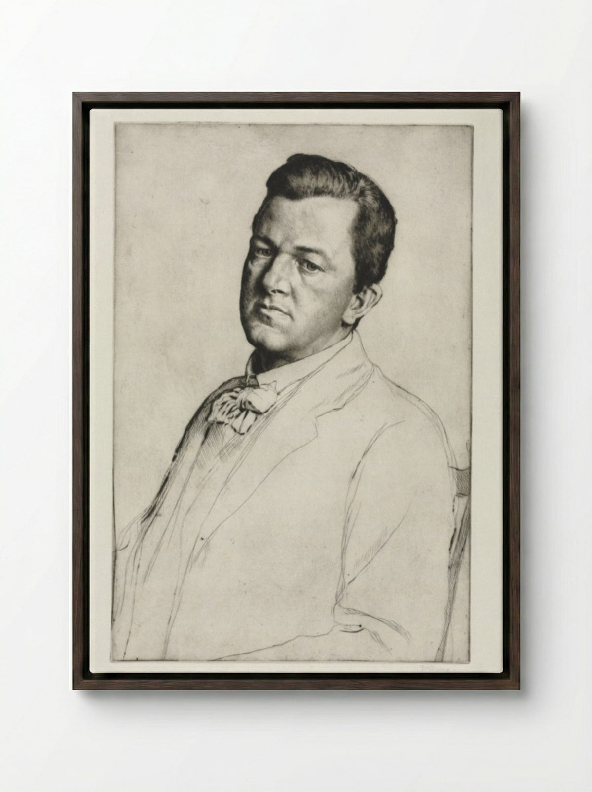 Sir Charles Holroyd - William Strang - Framed Canvas Dark Wood