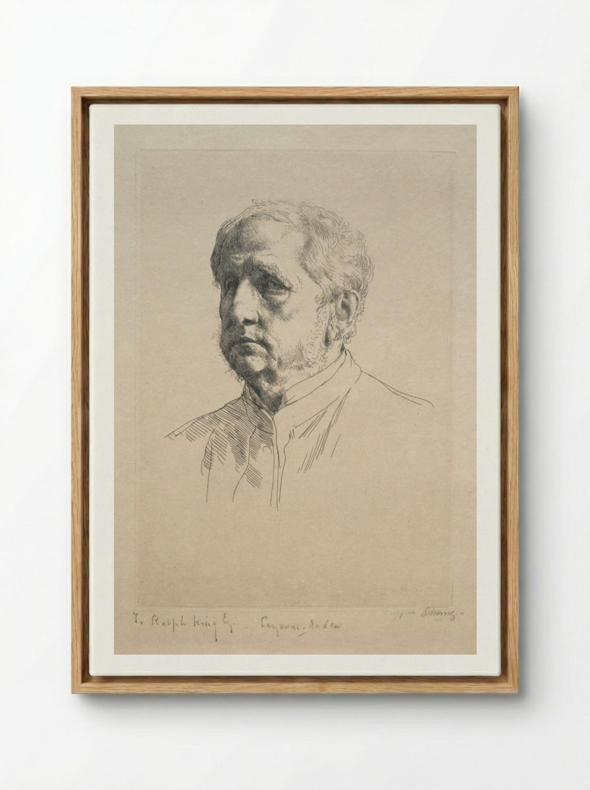 Sir Francis Seymour Haden - William Strang - Framed Canvas Wood