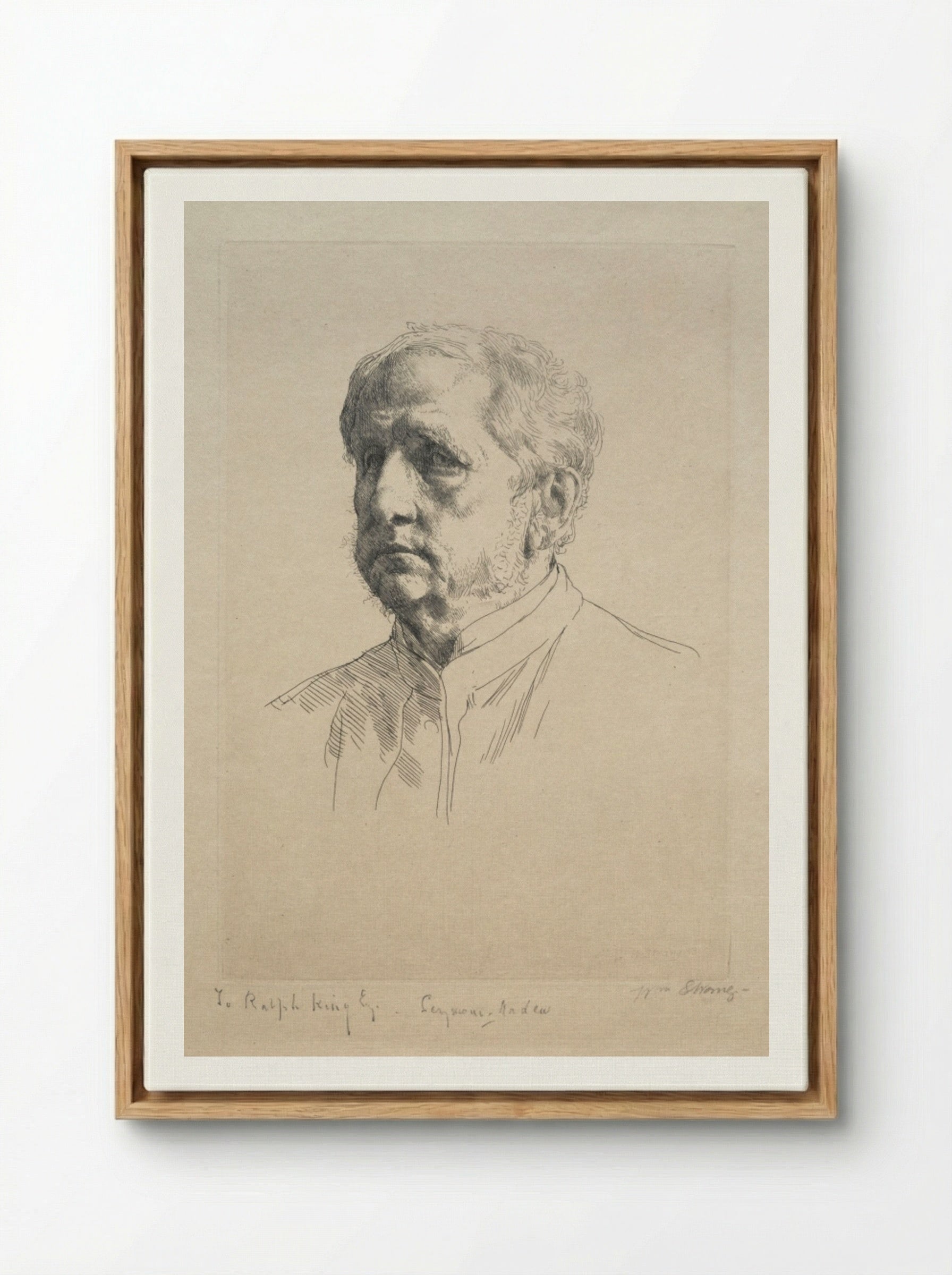 Sir Francis Seymour Haden - William Strang - Framed Canvas Wood