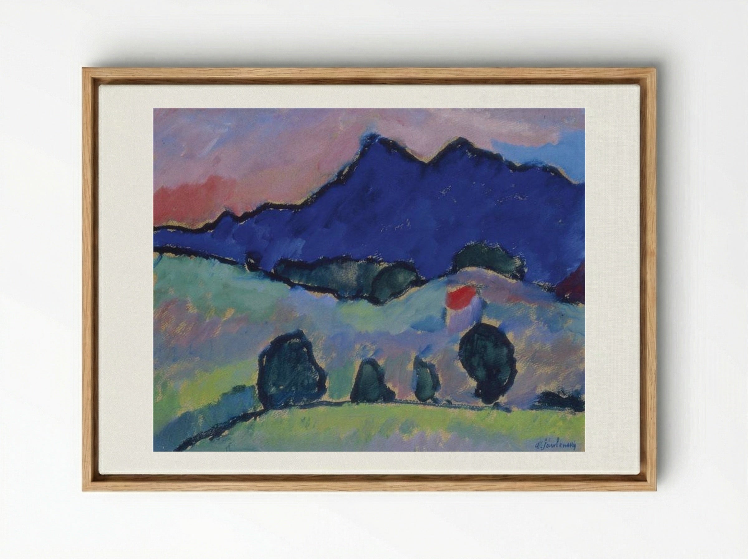 Blauer Berg - Alexej von Jawlensky - Framed Canvas Wood