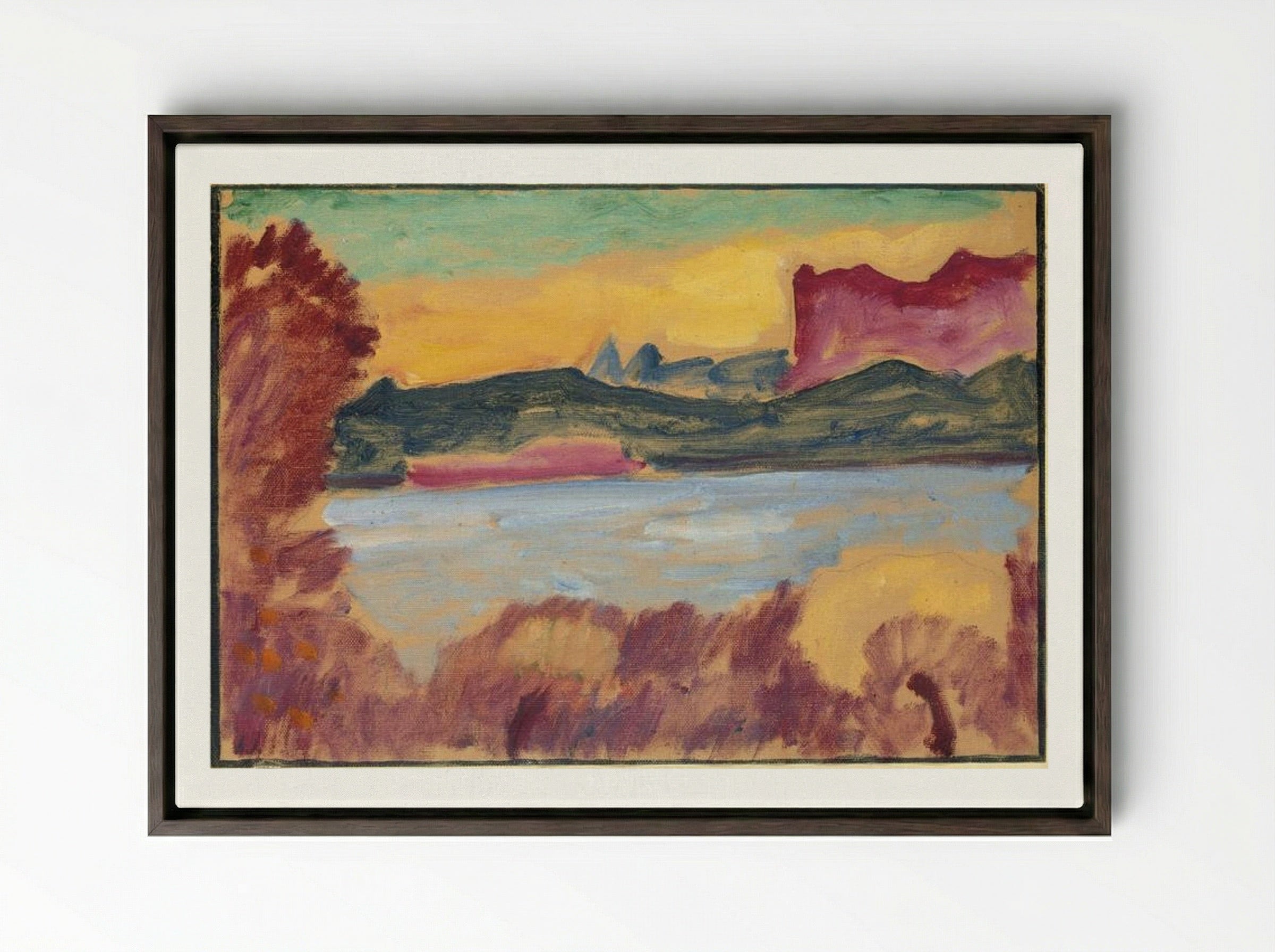Landschaft, Genfer See - Alexej von Jawlensky - Framed Canvas Dark Wood
