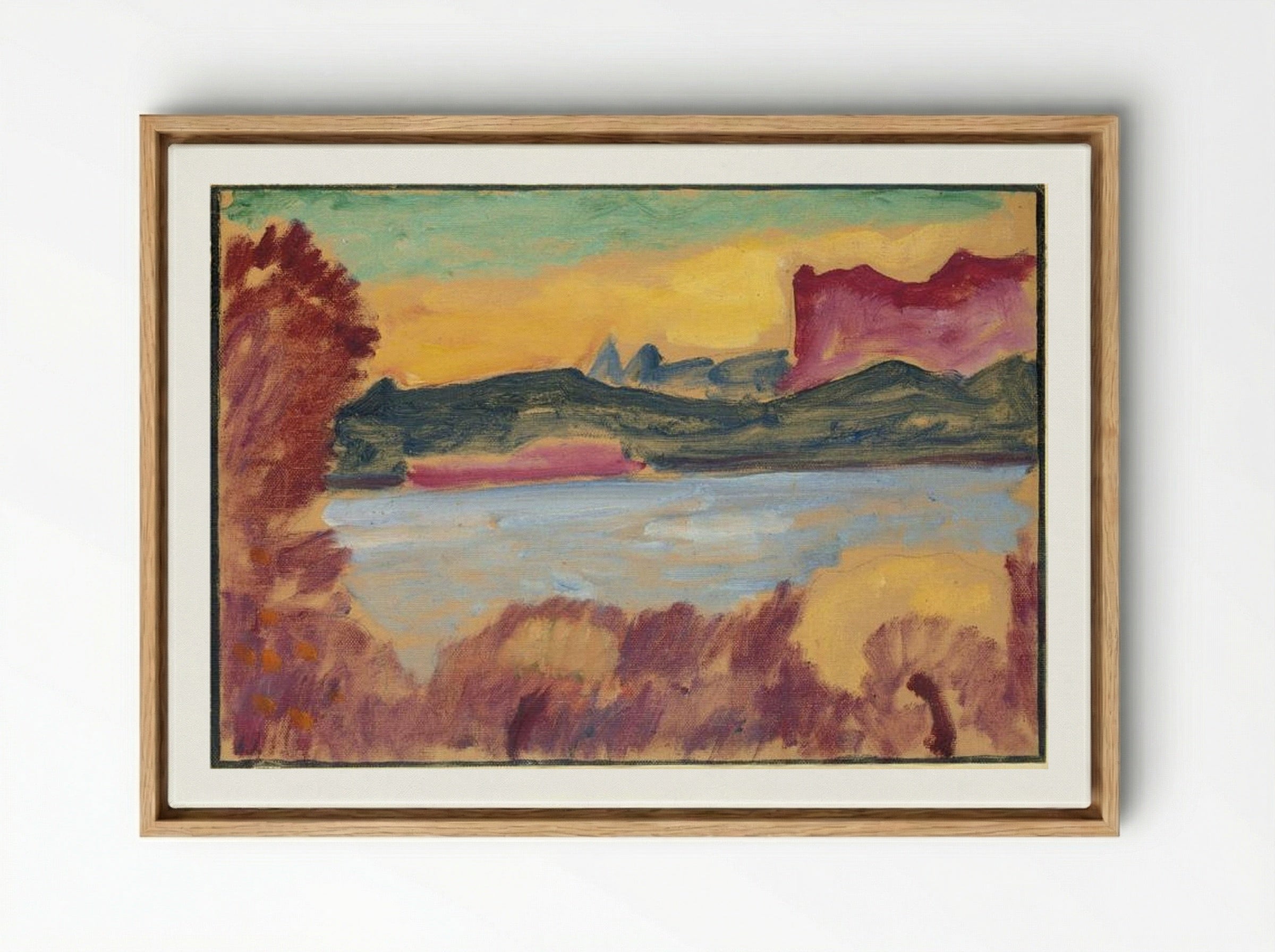 Landschaft, Genfer See - Alexej von Jawlensky - Framed Canvas Wood