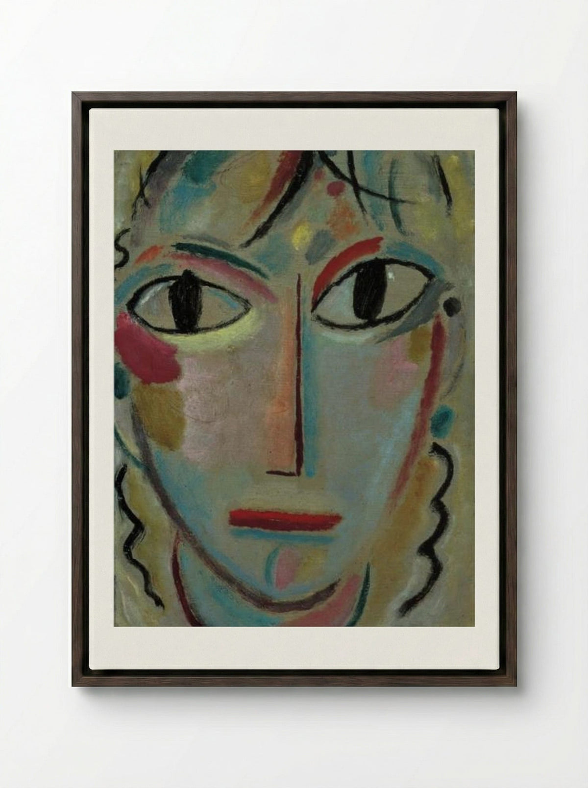 Astonishment - Alexej von Jawlensky - Framed Canvas Dark Wood