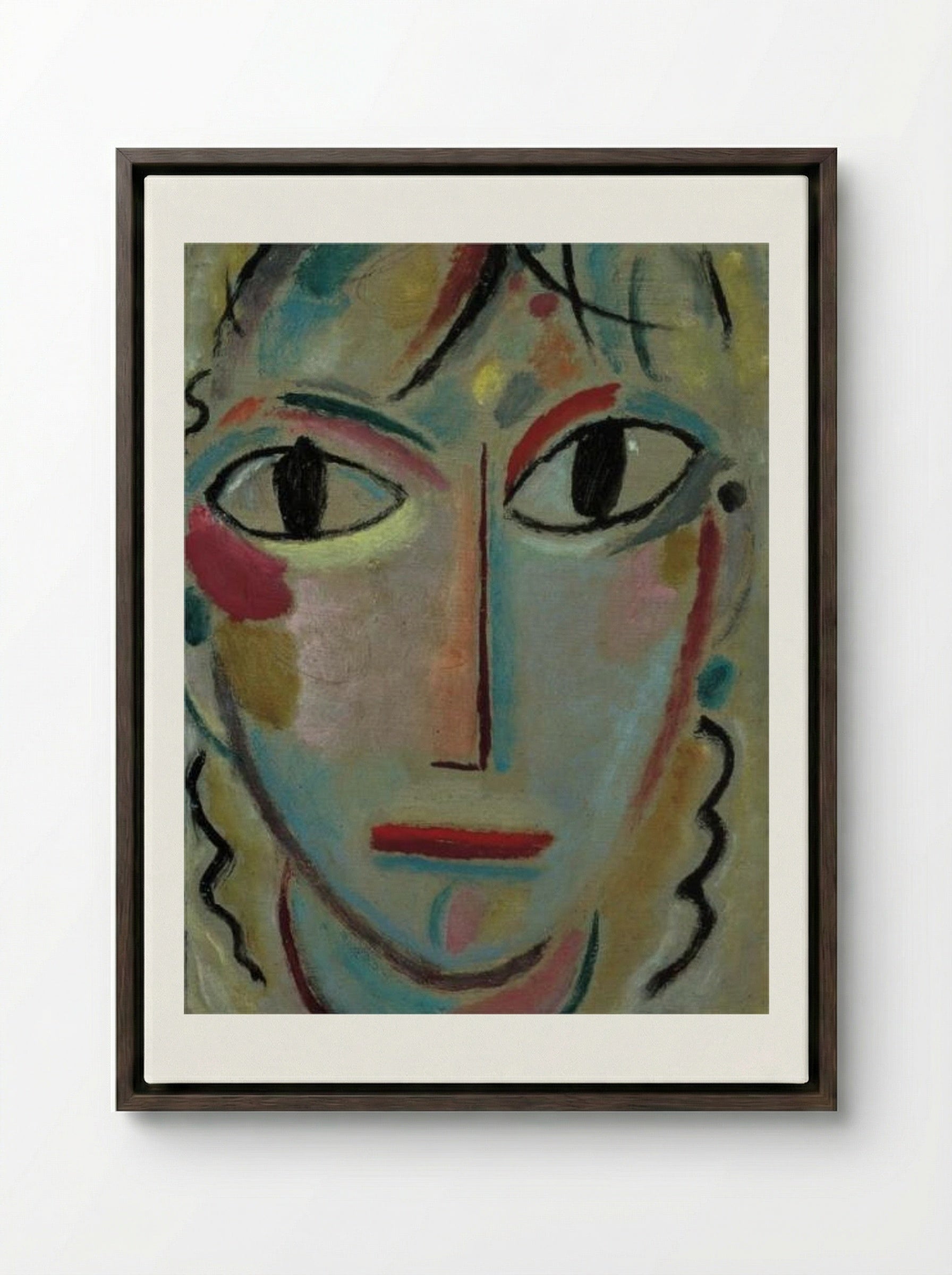 Astonishment - Alexej von Jawlensky - Framed Canvas Dark Wood