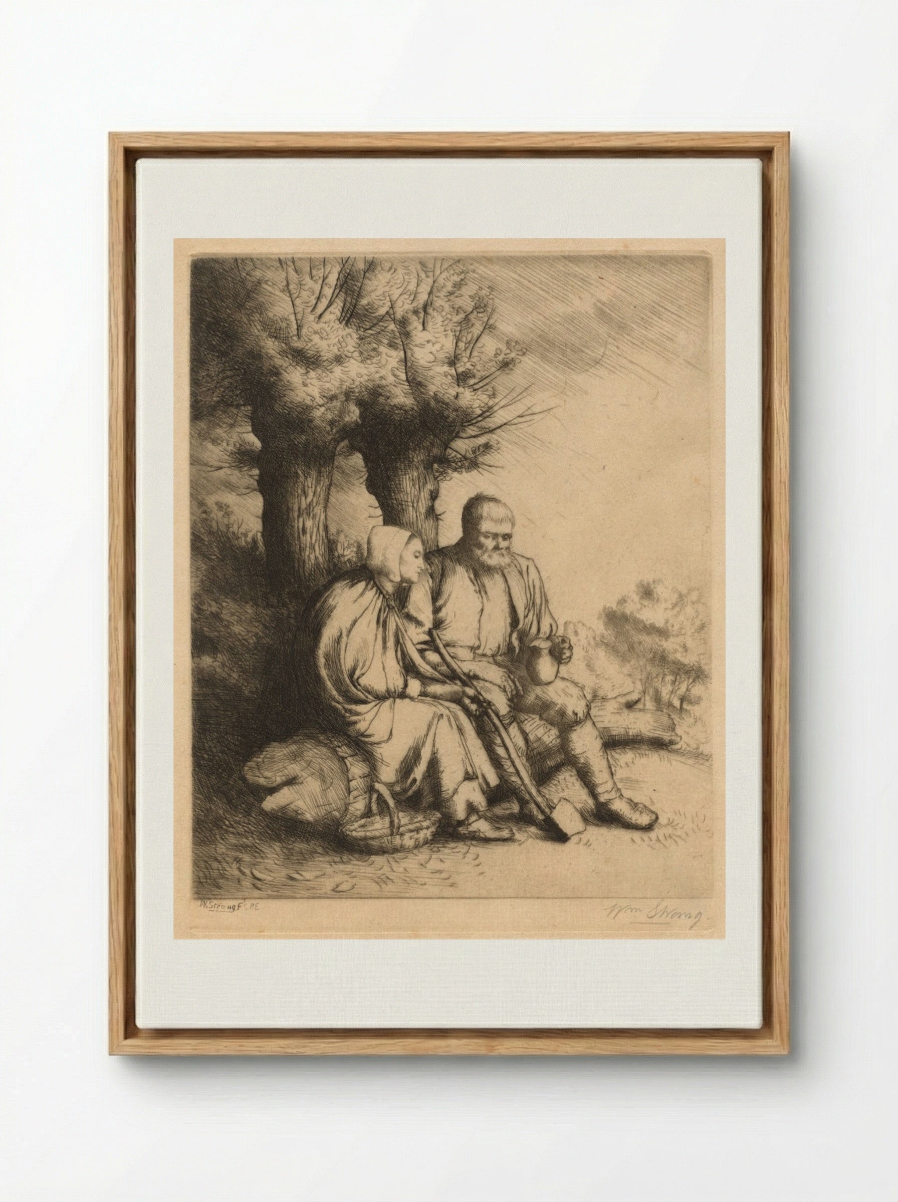 The Woodman - William Strang - Framed Canvas Wood