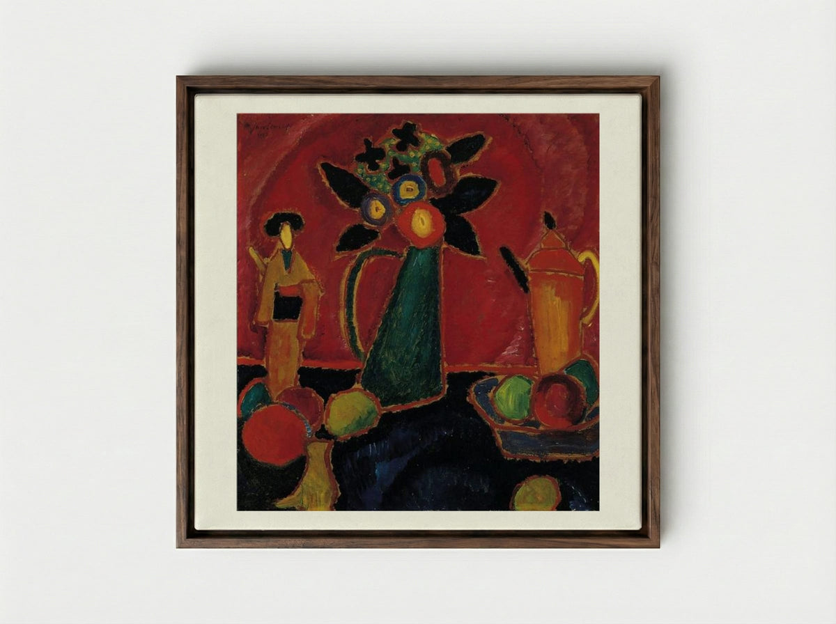Japanese Flower - Alexej von Jawlensky - Framed Canvas Dark Wood