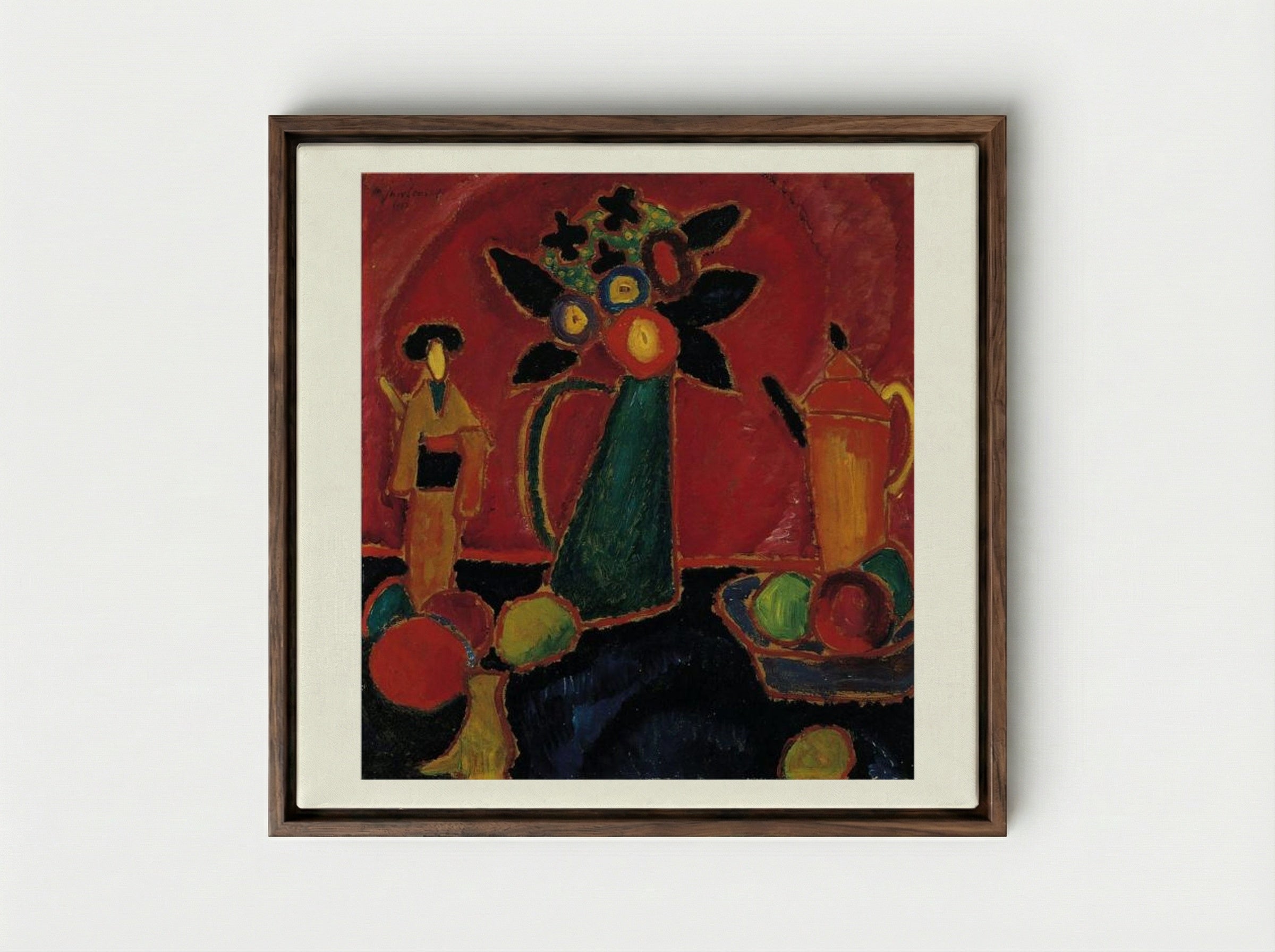 Japanese Flower - Alexej von Jawlensky - Framed Canvas Dark Wood