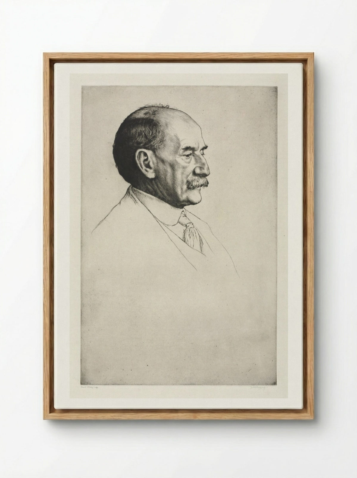 Thomas Hardy, Facing Right - William Strang - Framed Canvas Wood