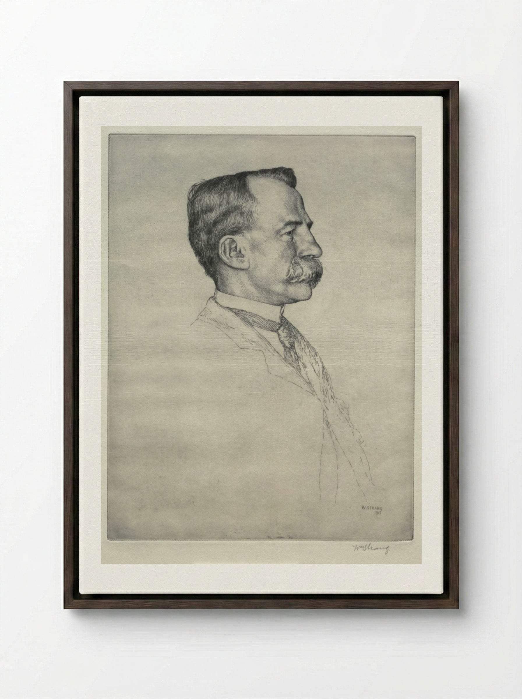 E. T. Bull - William Strang - Framed Canvas Dark Wood
