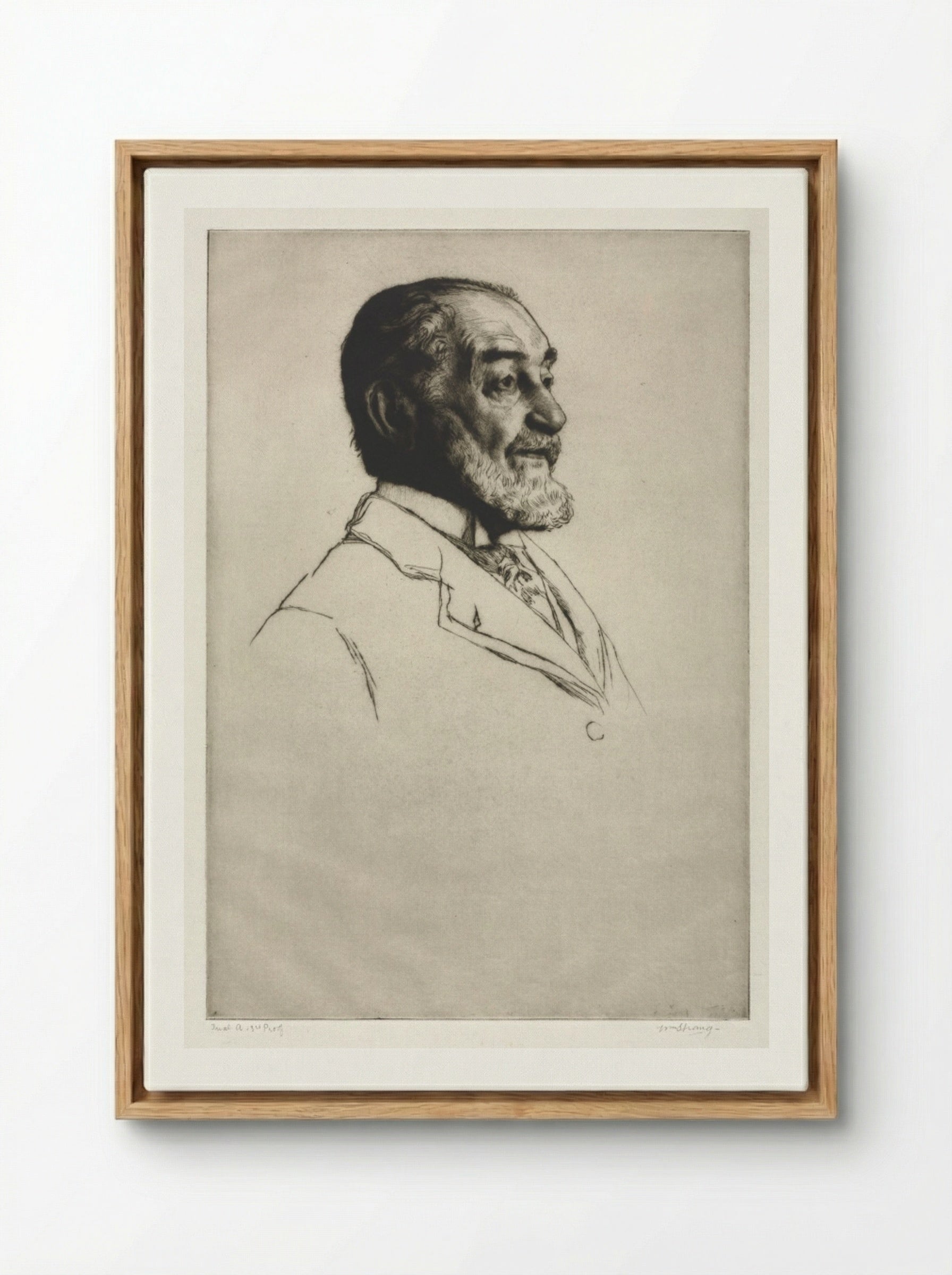 Frederick Harrison - William Strang - Framed Canvas Wood
