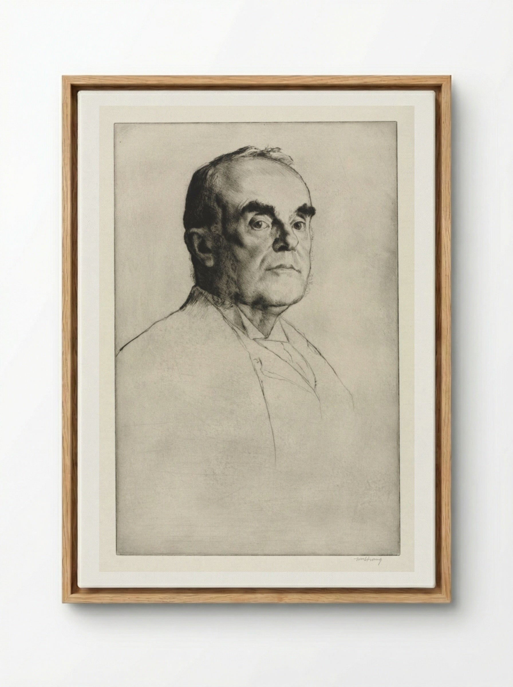 James E. Christie - William Strang - Framed Canvas Wood