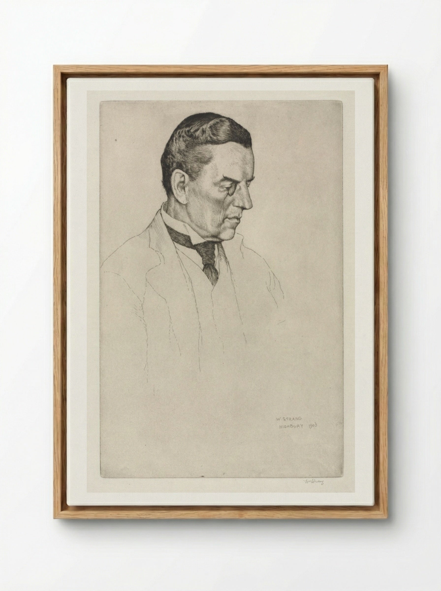 The Right Honorable Joseph Austen Chamberlain - William Strang - Framed Canvas Wood