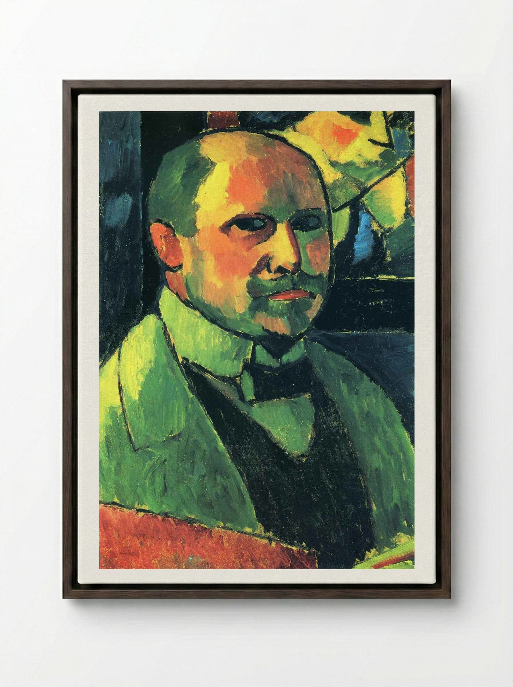 Self-portrait - Alexej von Jawlensky - Framed Canvas Dark Wood