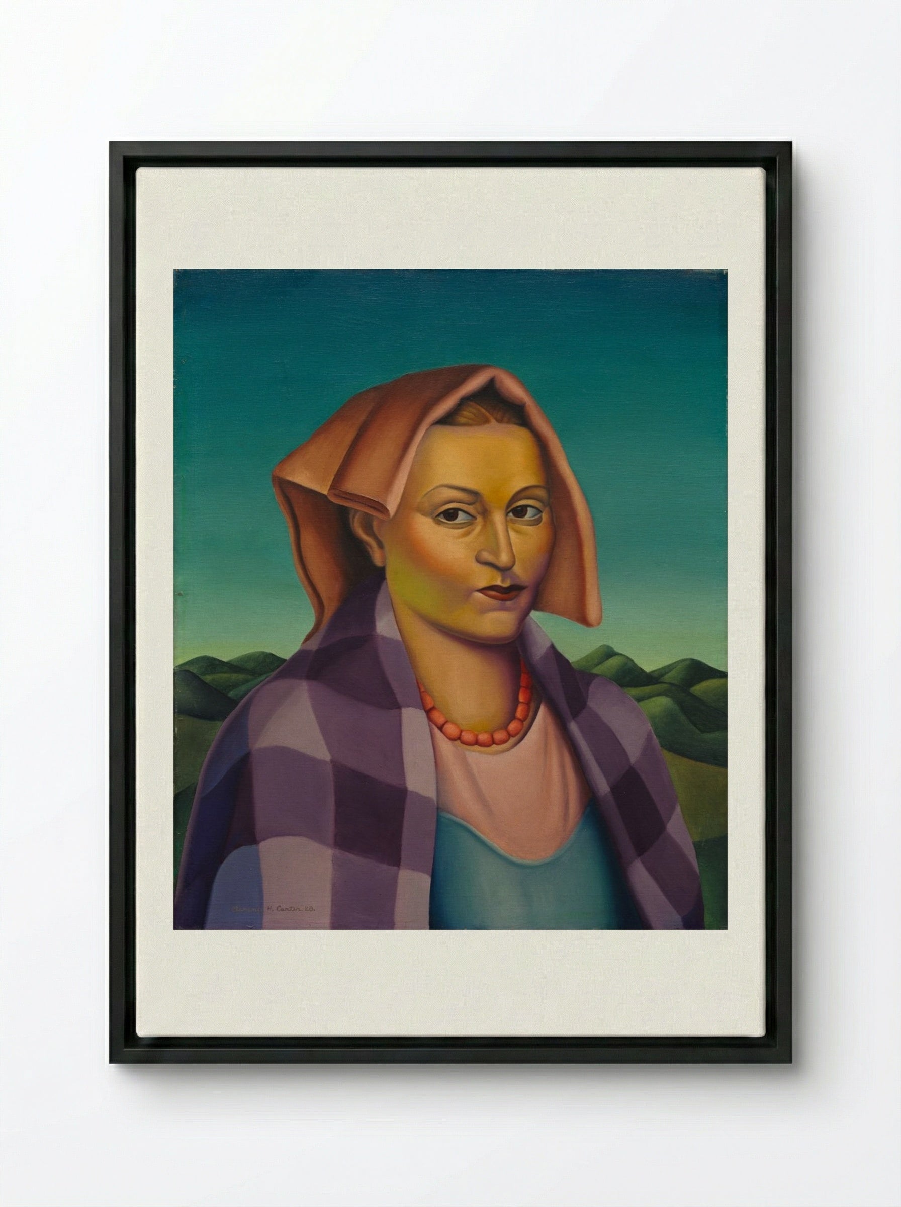 A Woman of the Sabines - Clarence Holbrook Carter - Framed Canvas Black