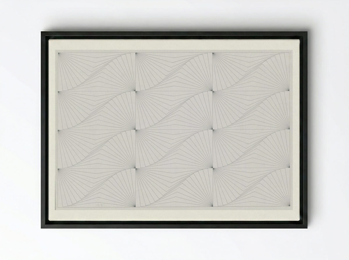 Genève Blanc - Edna Andrade - Framed Canvas Black