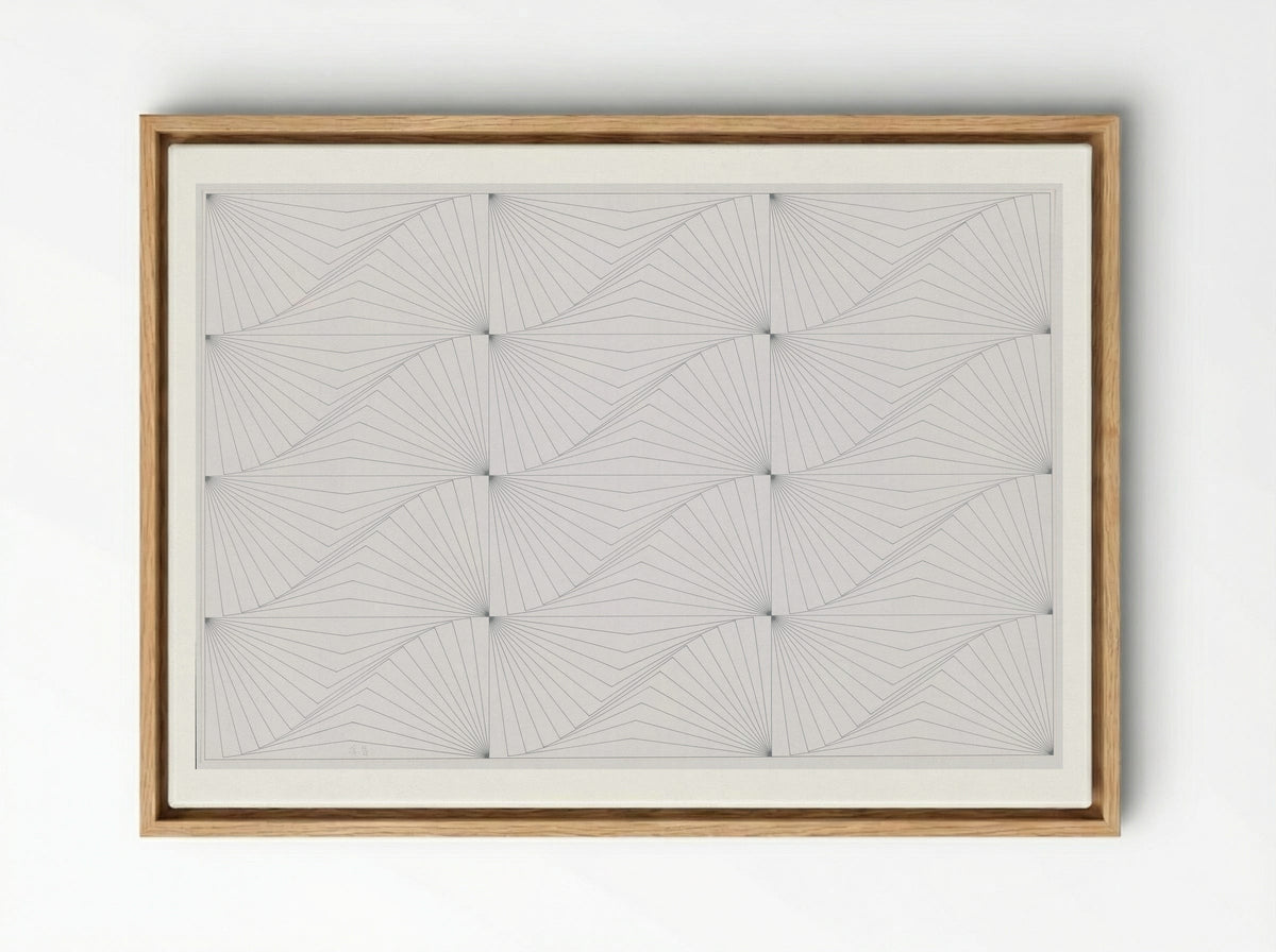 Genève Blanc - Edna Andrade - Framed Canvas Wood