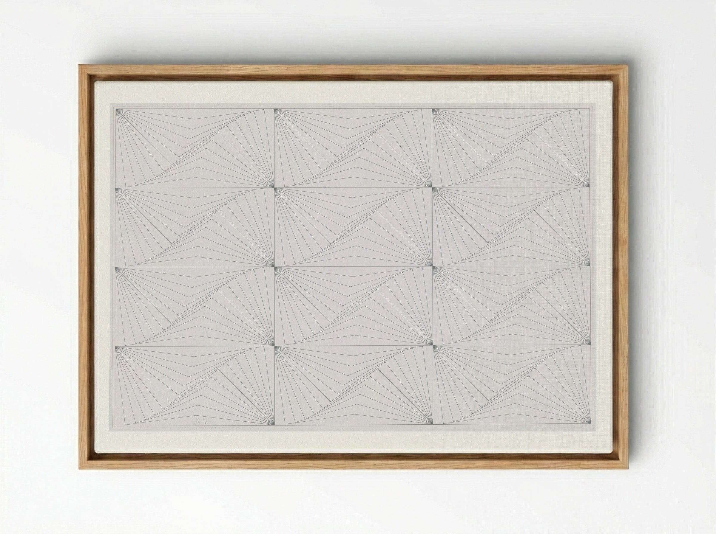 Genève Blanc - Edna Andrade - Framed Canvas Wood