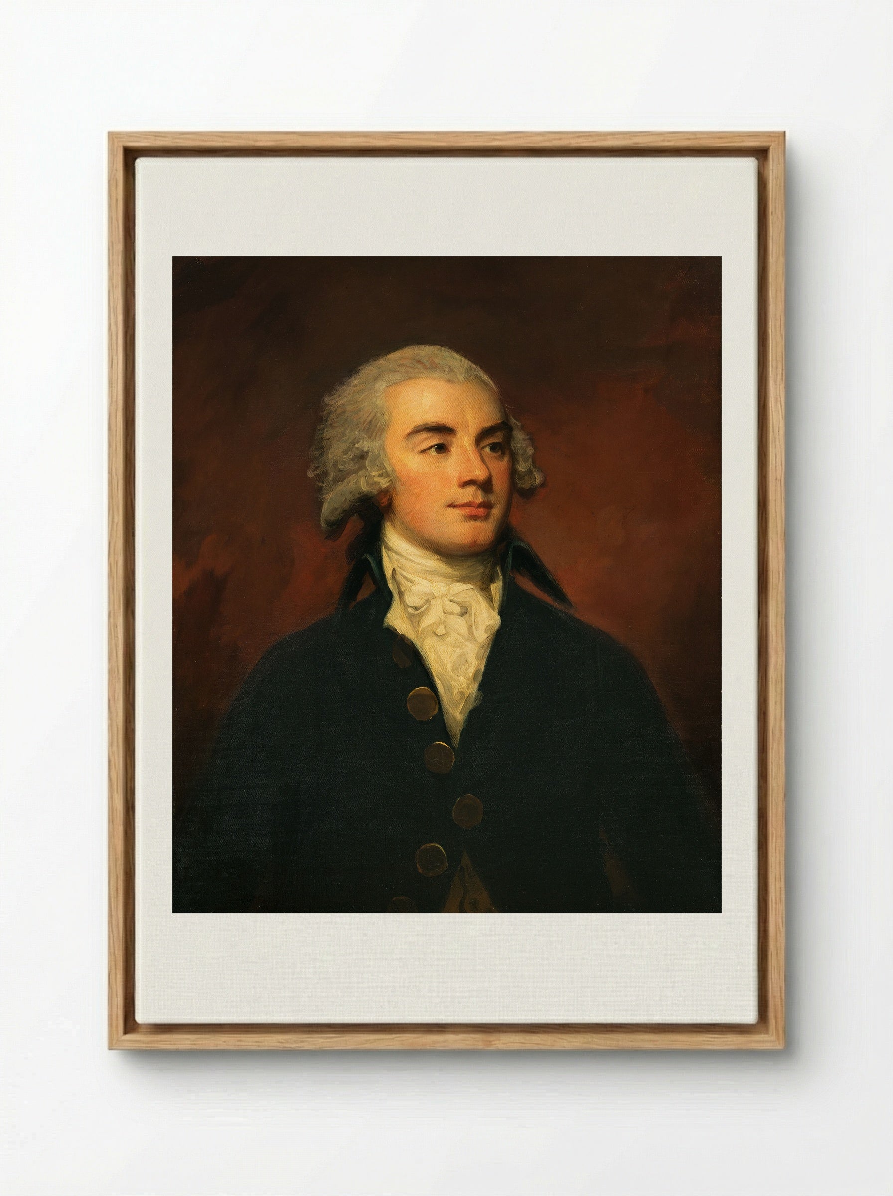 Hugh Scott of Harden - George Romney - Framed Canvas Wood