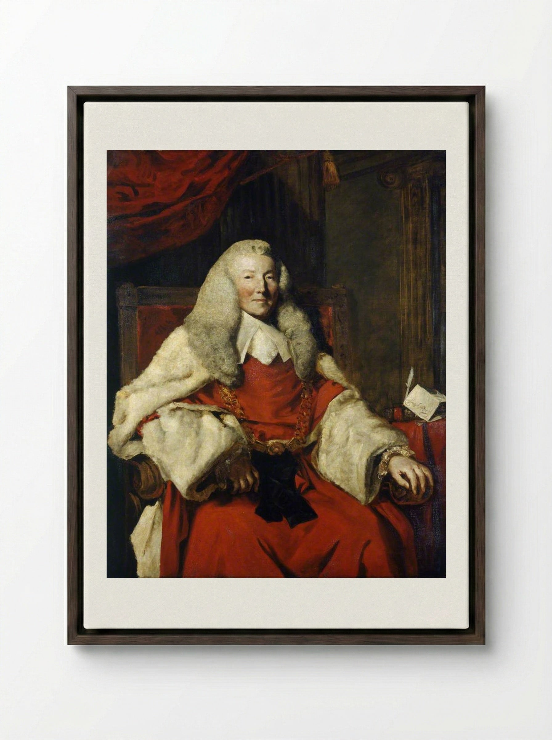 William Murray, 1st Earl of Mansfield - John Jackson - Framed Canvas Dark Wood