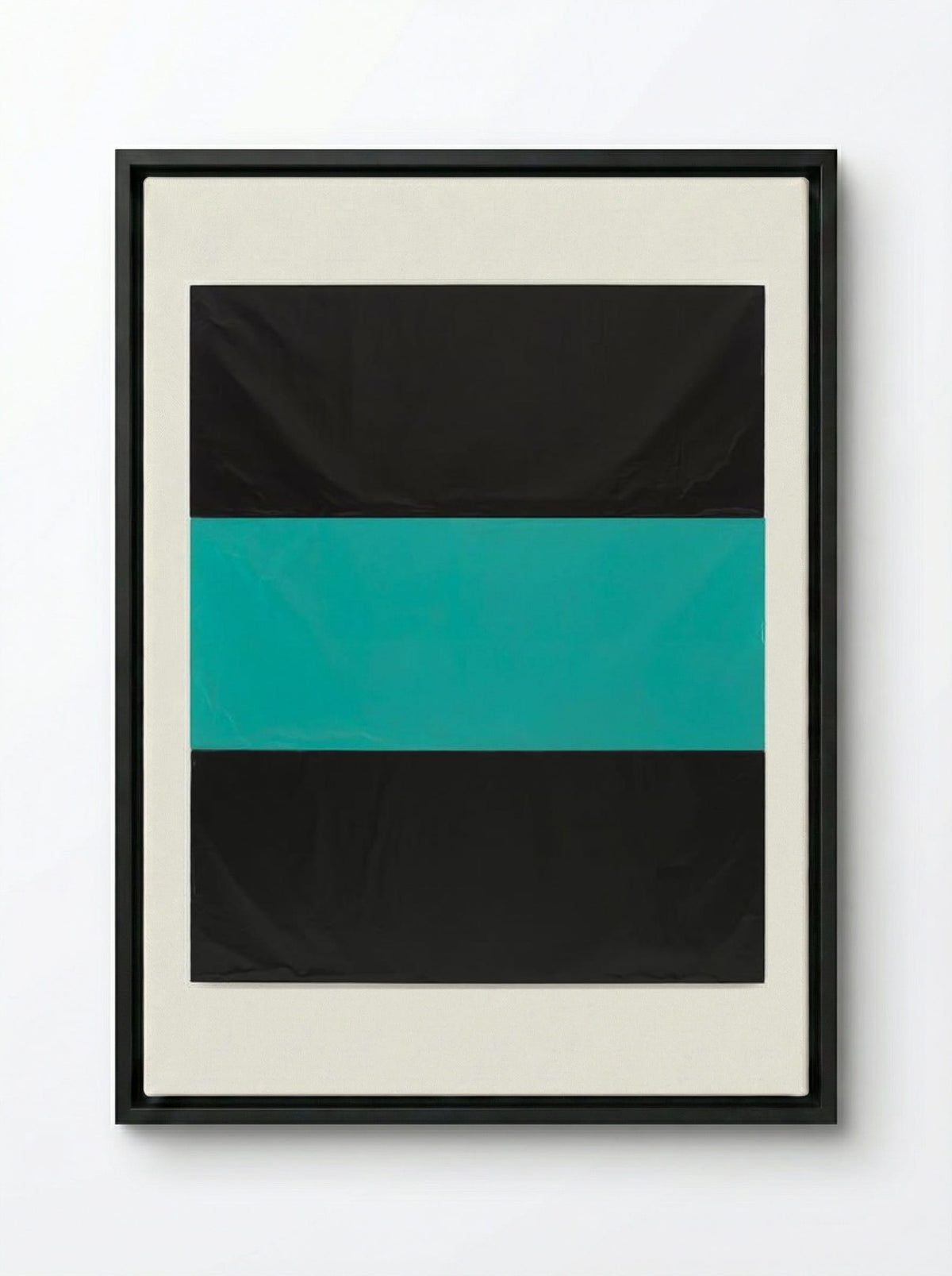 Untitled (Abstract Grid) - Günther Förg - Framed Canvas Black