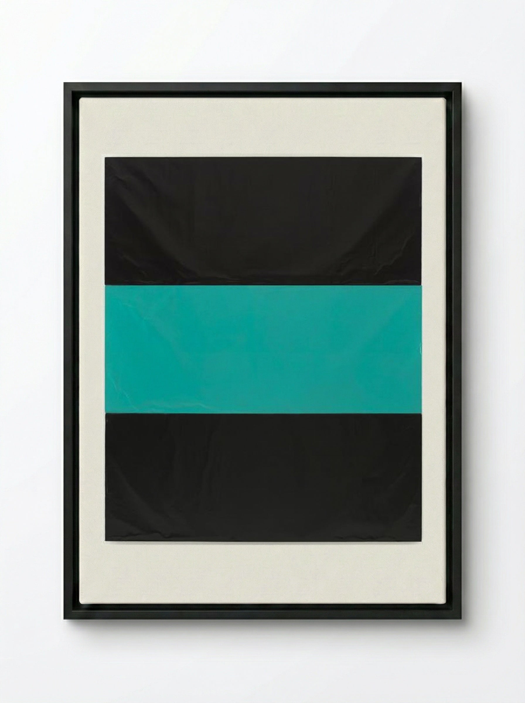 Untitled (Abstract Grid) - Günther Förg - Framed Canvas Black