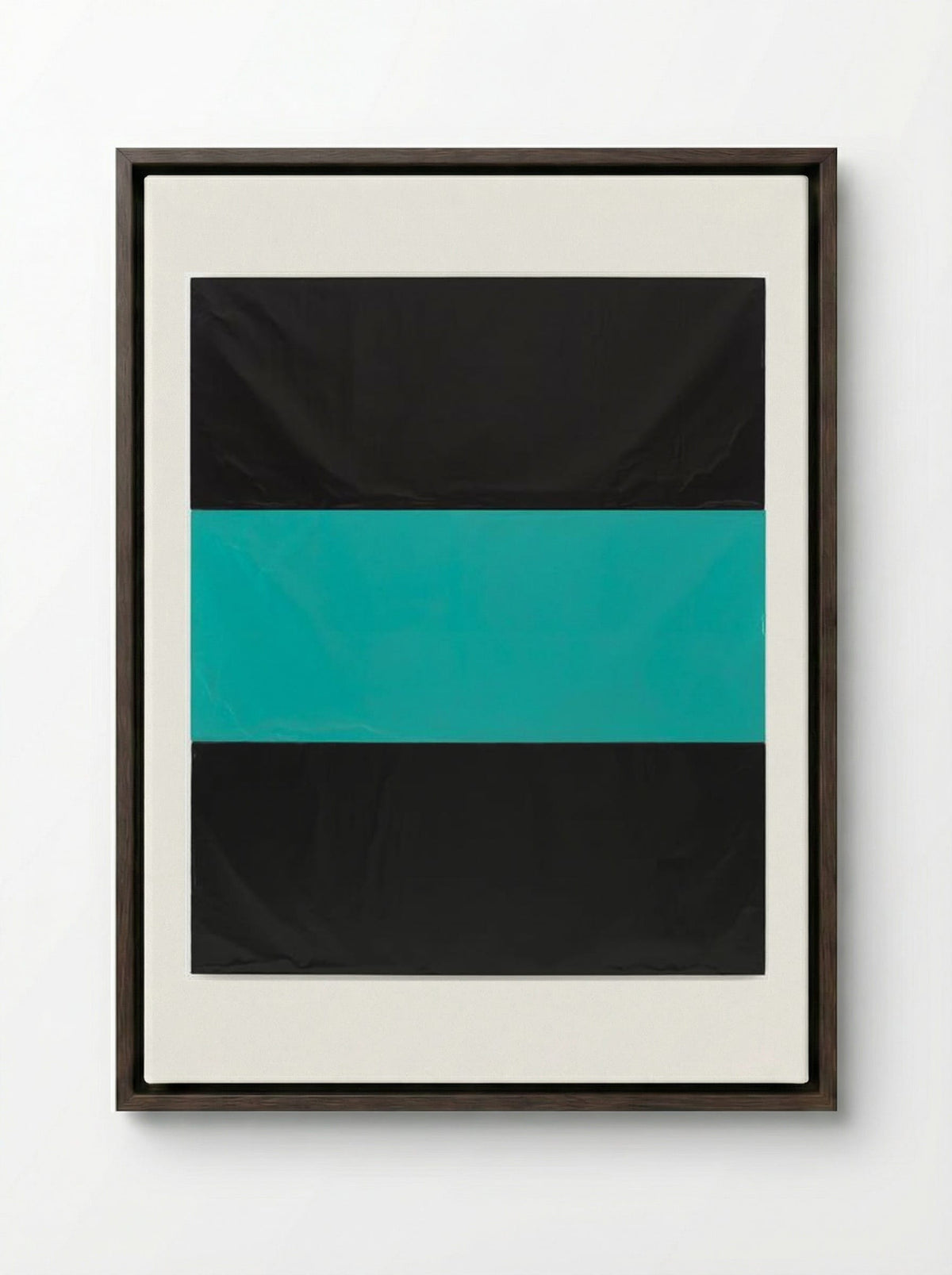 Untitled (Abstract Grid) - Günther Förg - Framed Canvas Dark Wood