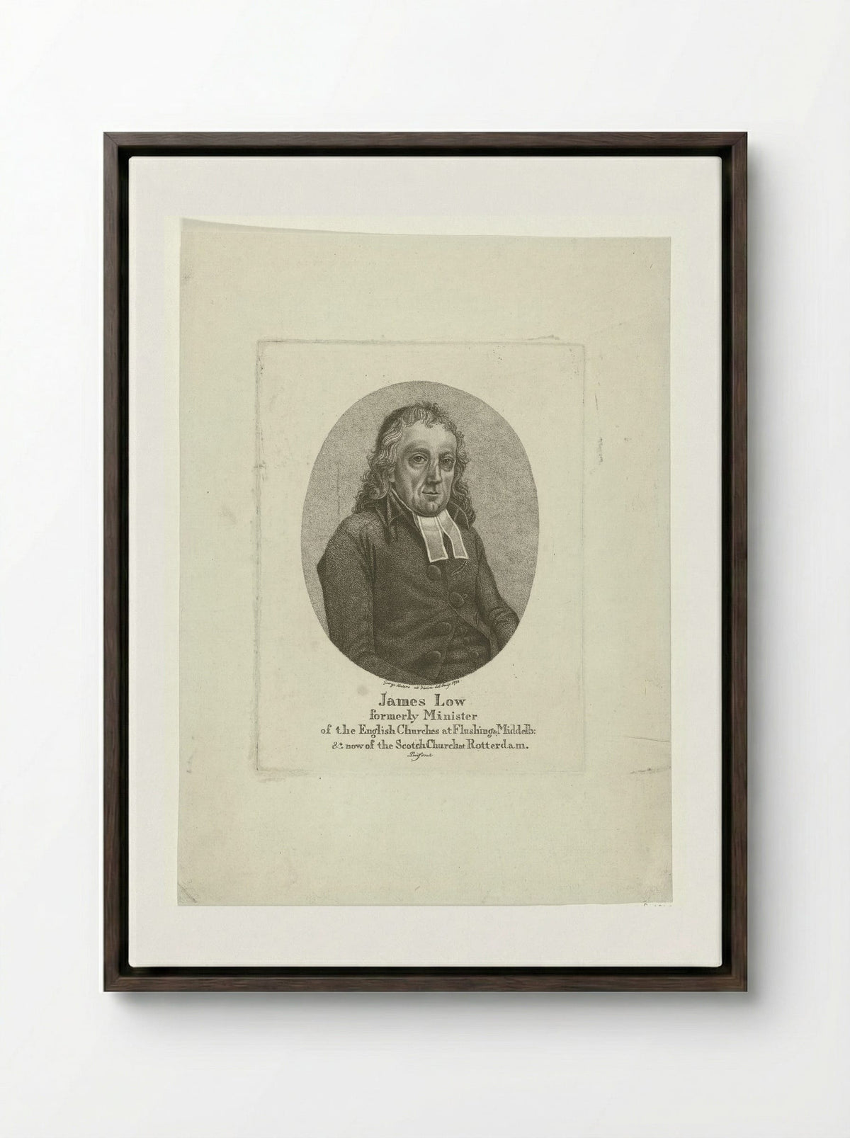 Portret van James Low - George Kockers - Framed Canvas Dark Wood