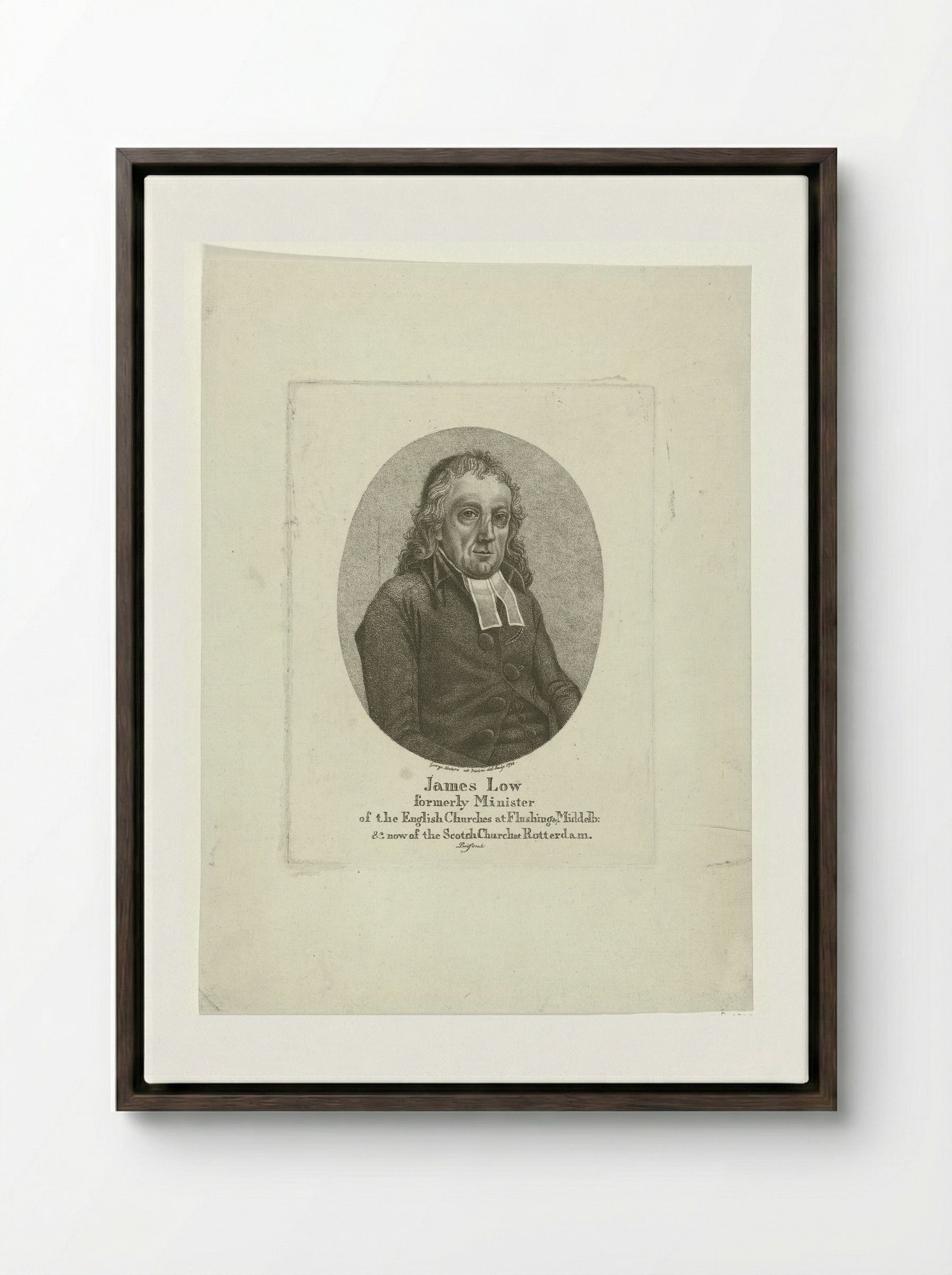 Portret van James Low - George Kockers - Framed Canvas Dark Wood