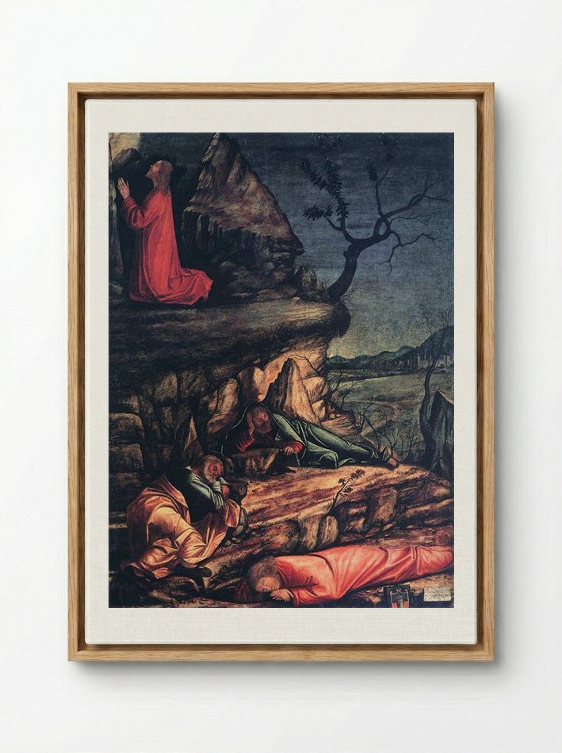 The Agony in the Garden - Vittore Carpaccio - Framed Canvas Wood