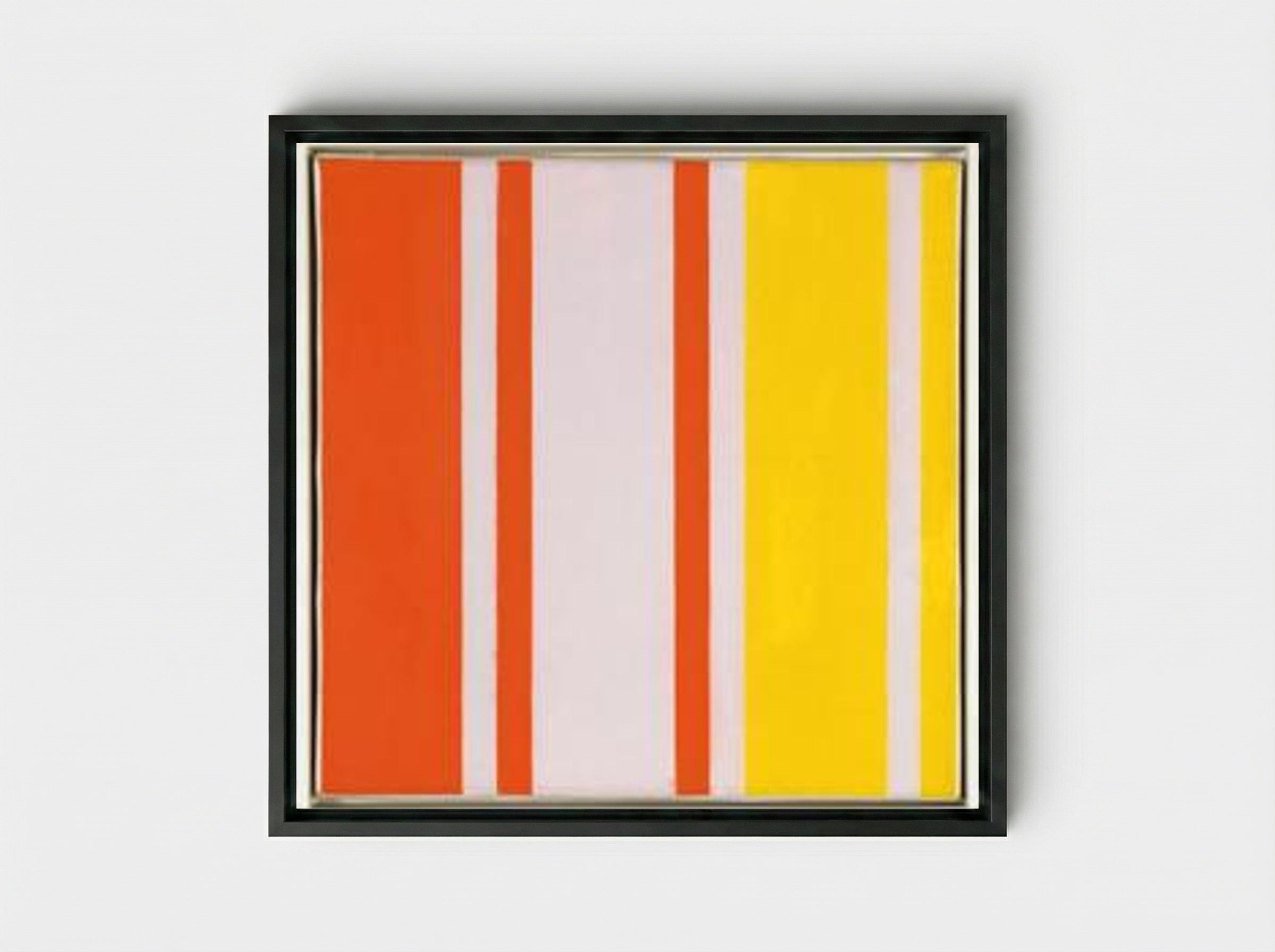 Rhythmische Teilung - Richard Paul Lohse - Framed Canvas Black