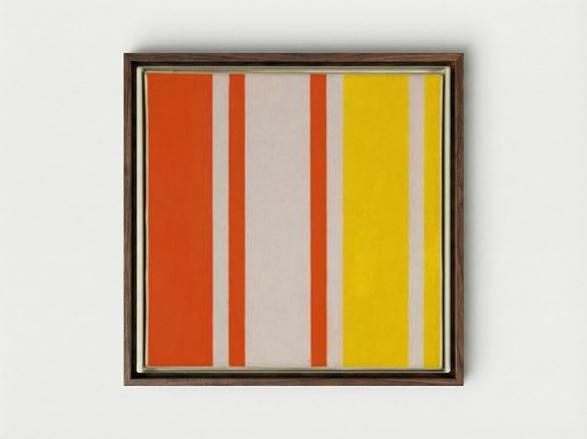 Rhythmische Teilung - Richard Paul Lohse - Framed Canvas Dark Wood